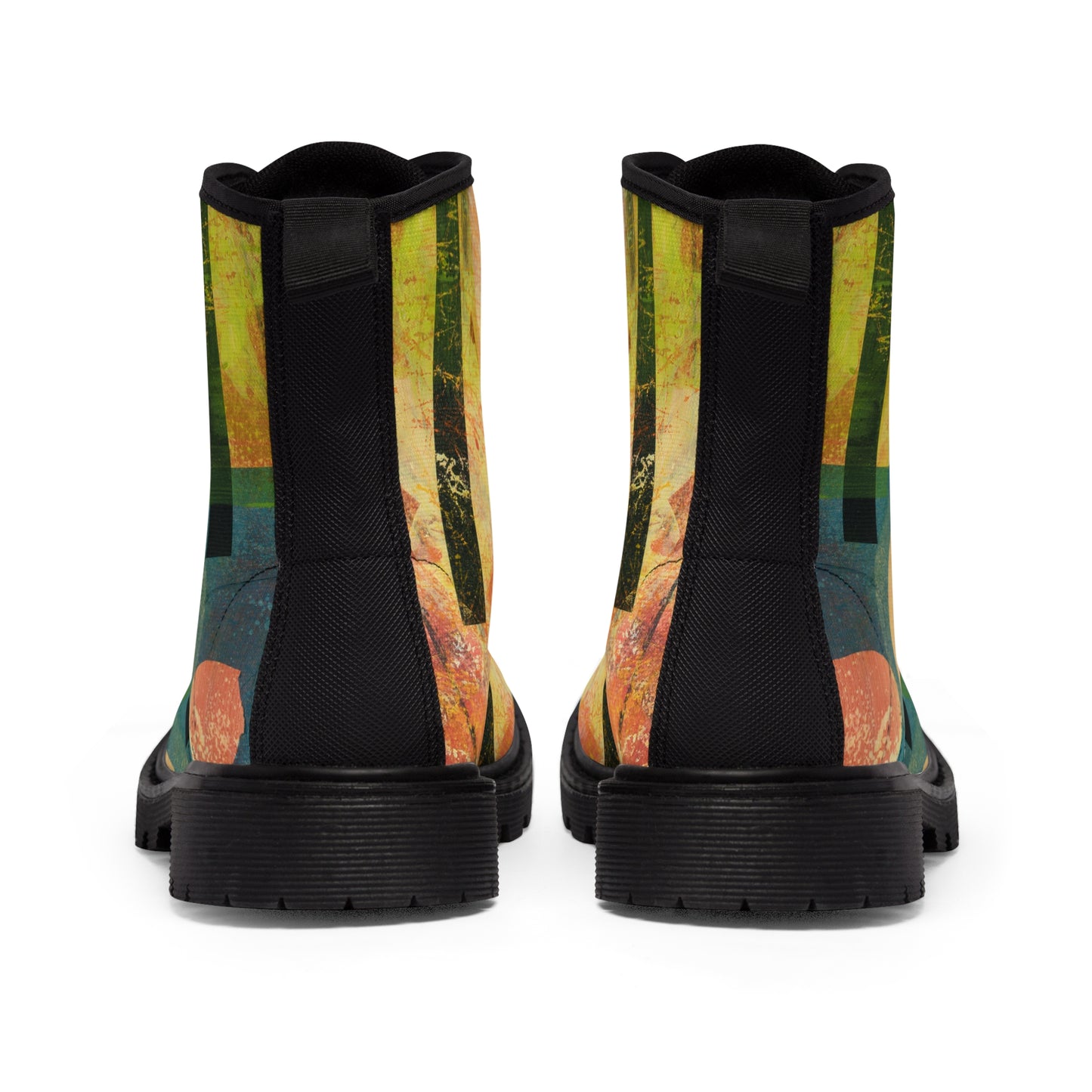 Men's Canvas Boots - 02867 US 10.5 Black sole