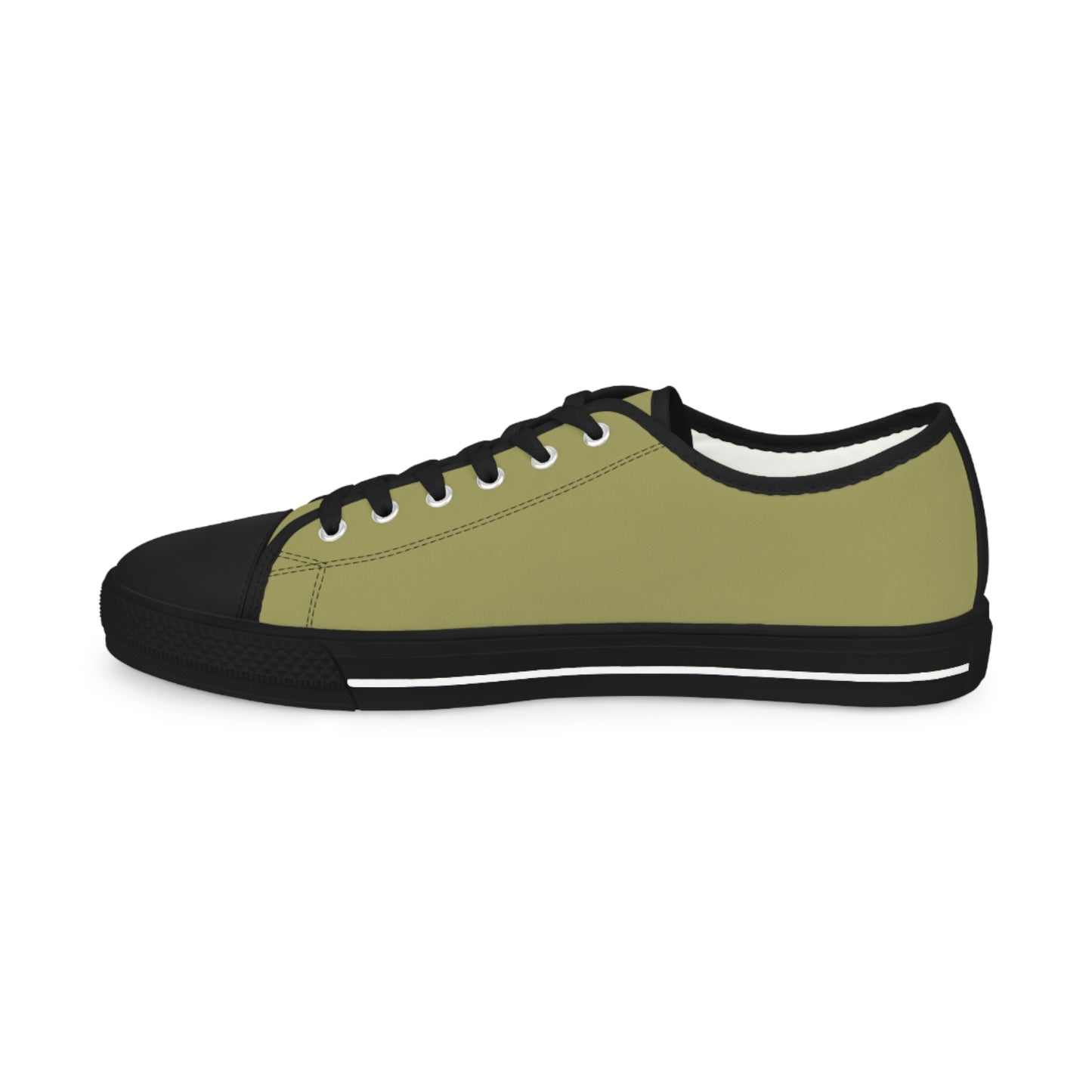 Men's Canvas Low Top Solid Color Sneakers - Light Moss US 14 Black sole