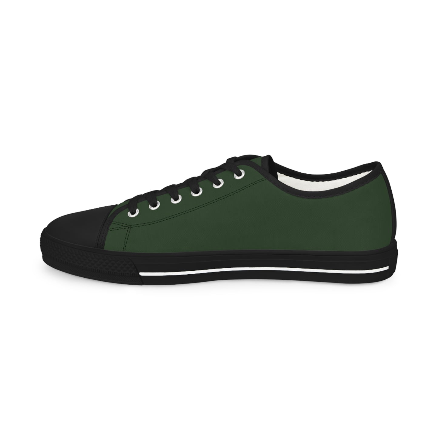 Men's Canvas Low Top Solid Color Sneakers - Hunter Green US 14 Black sole