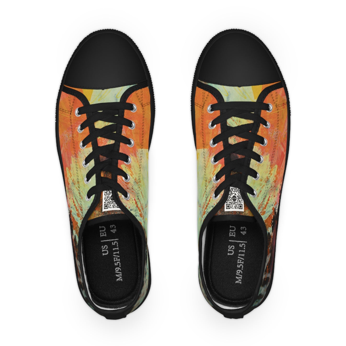Men's Low Top Sneakers - 02870 US 14 Black sole