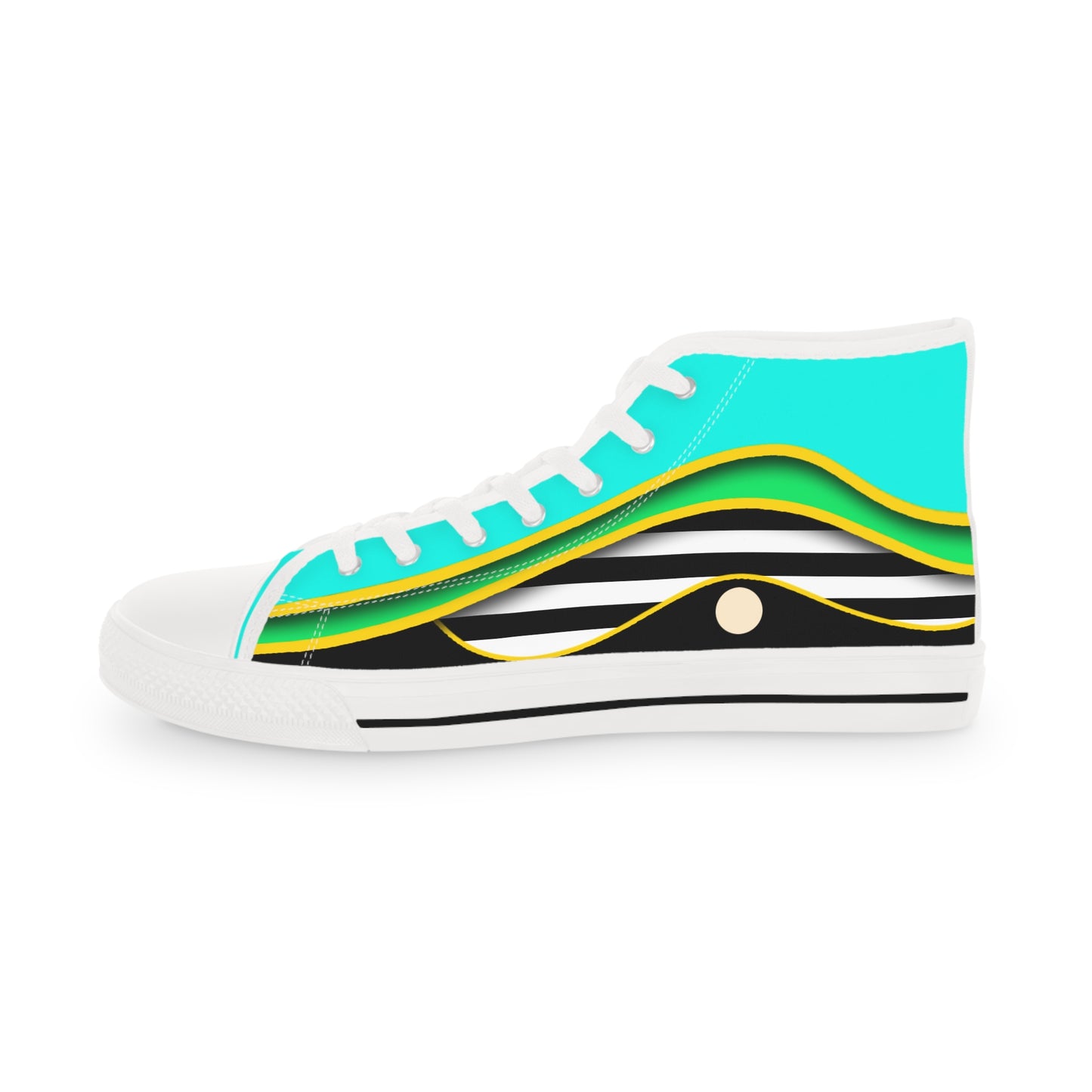 Men's High Top Graphics Sneakers - 10001 US 14 White sole