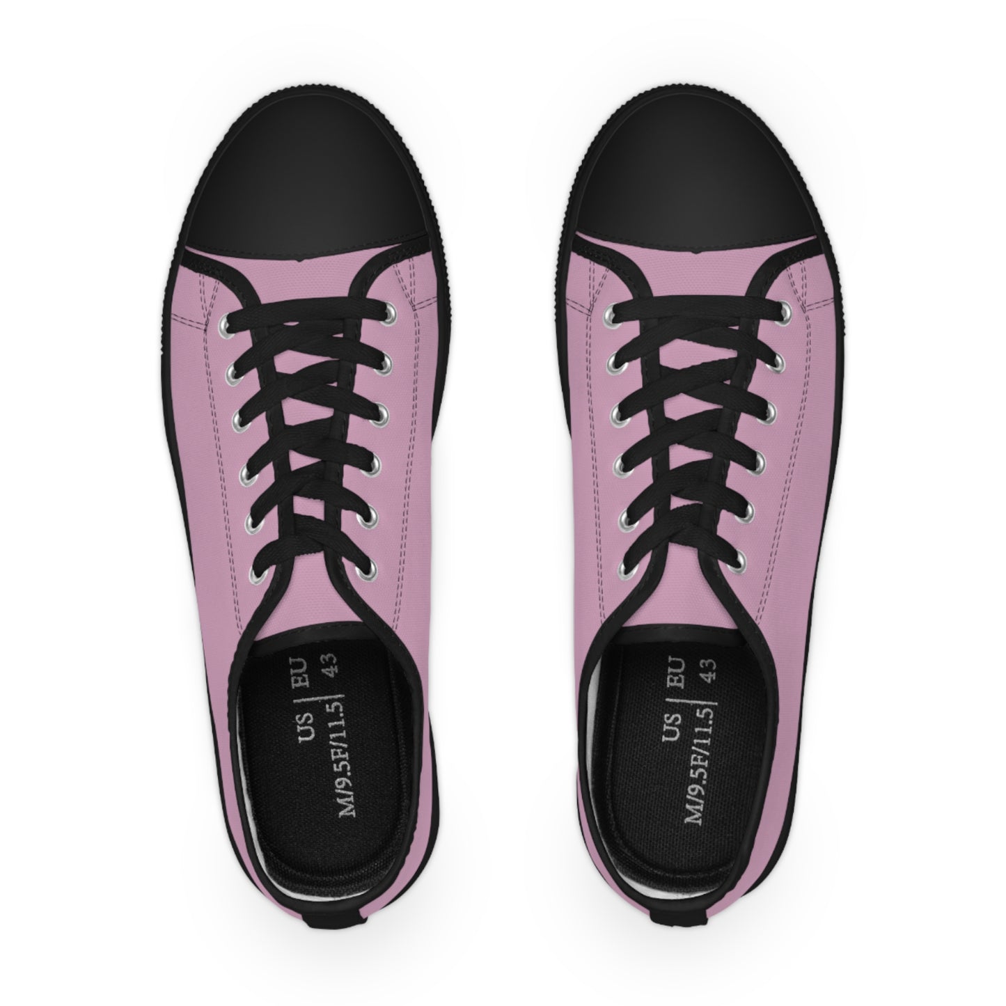 Men's Canvas Low Top Solid Color Sneakers - Faded Bubblegum US 14 Black sole