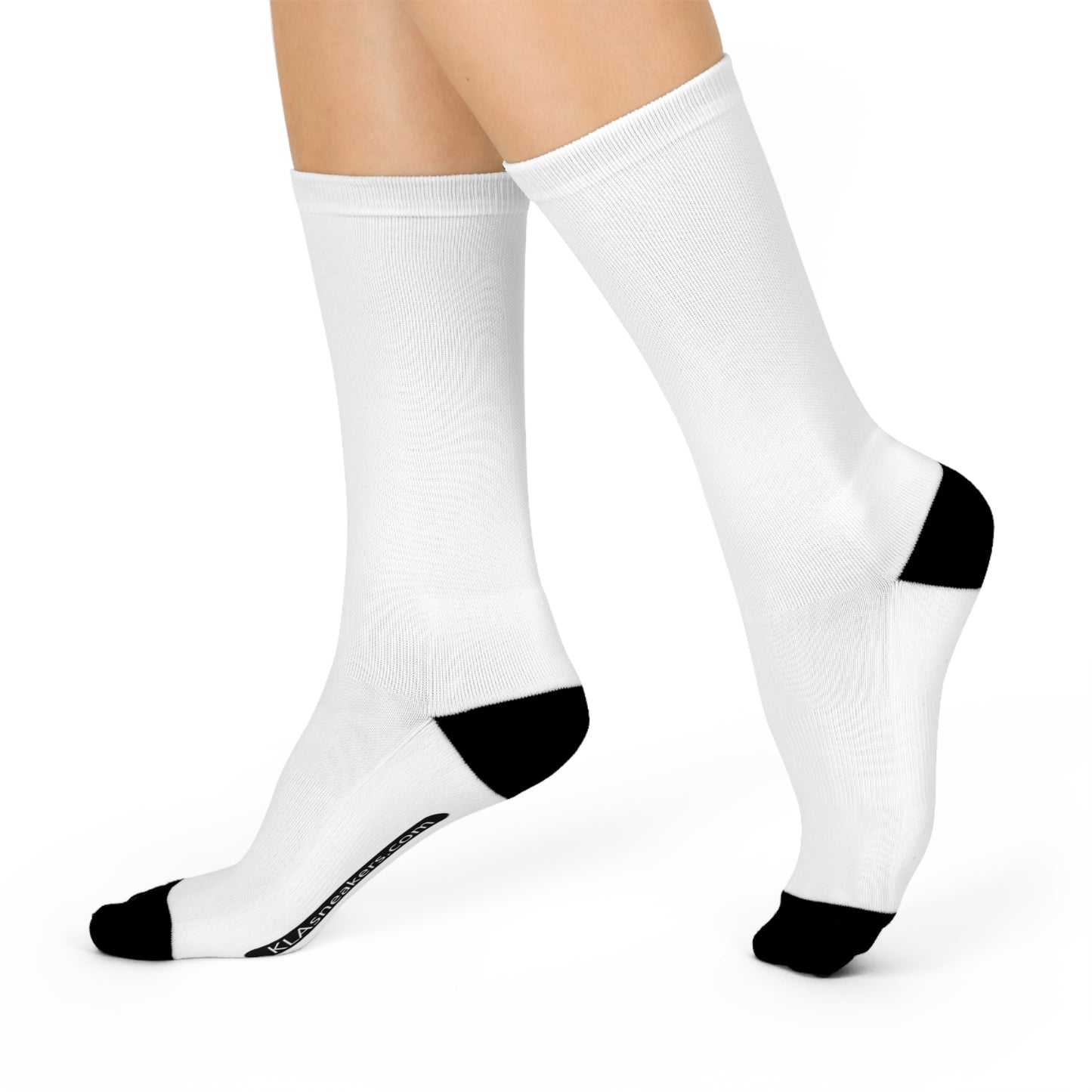 Unisex Crew Socks - Template White One size 3/4 Crew