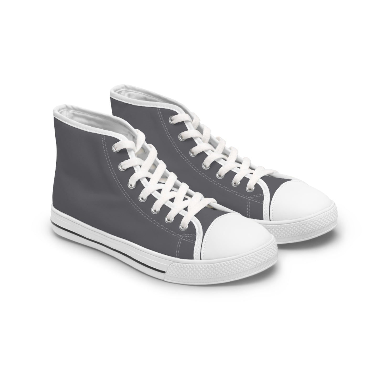 Women's Canvas High Top Solid Color Sneakers - Concrete Blue US 12 White sole
