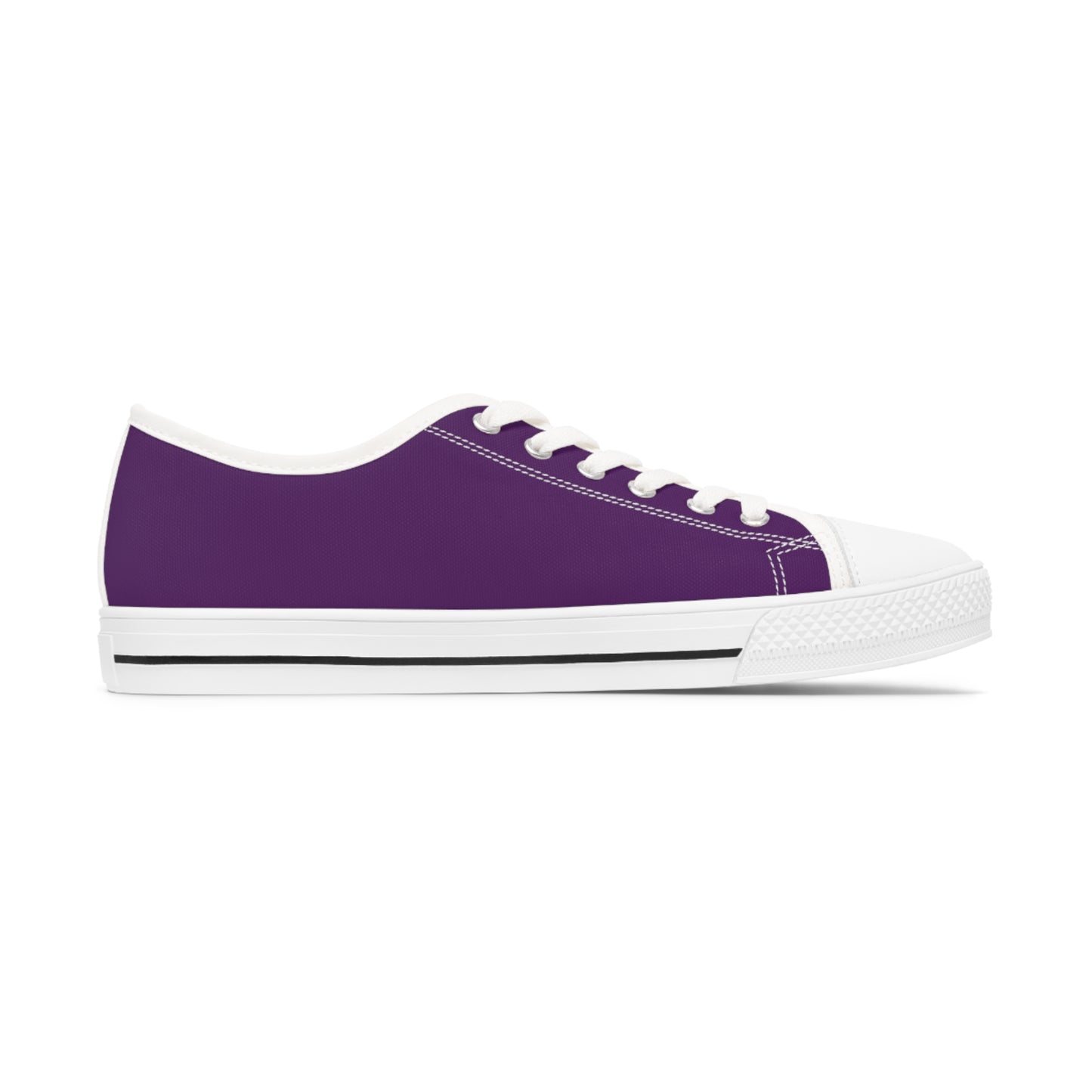 Women's Canvas Low Top Solid Color Sneakers - Royal Purple US 12 White sole