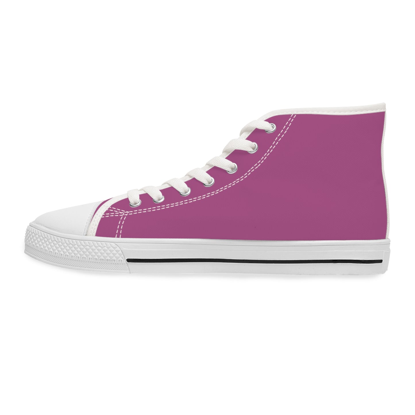 Women's Canvas High Top Solid Color Sneakers - Candy Wrapper Pink US 12 White sole