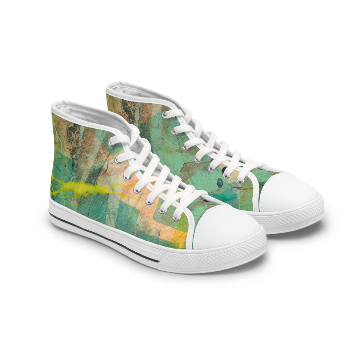 Women's High Top Sneakers - 02873 US 12 White sole
