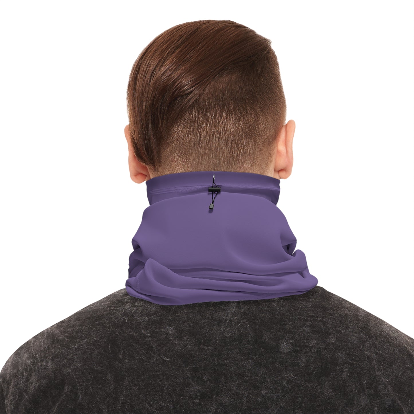 Winter Neck Gaiter With Drawstring - Purple
