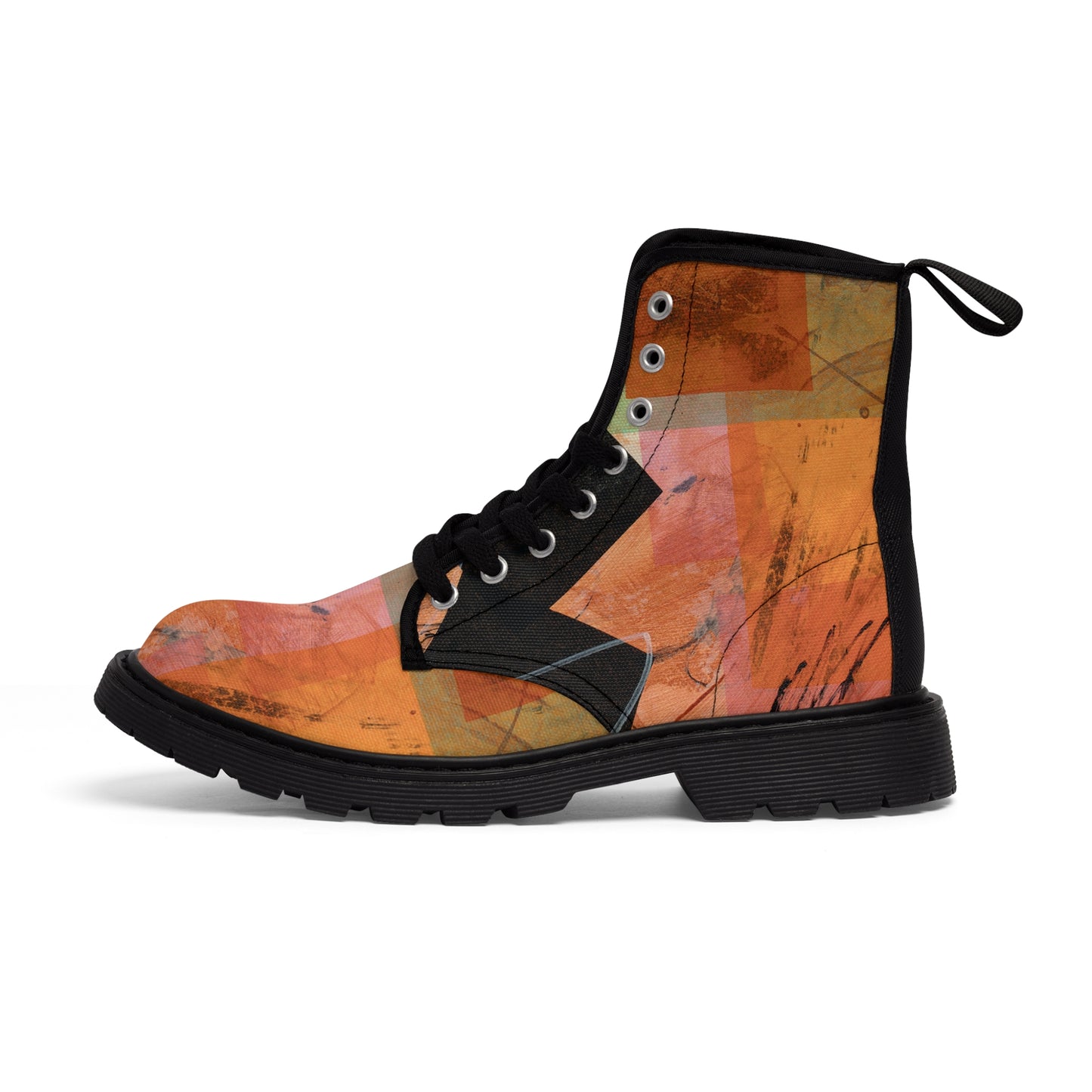 Women's Canvas Boots - 02861 US 11 Black sole