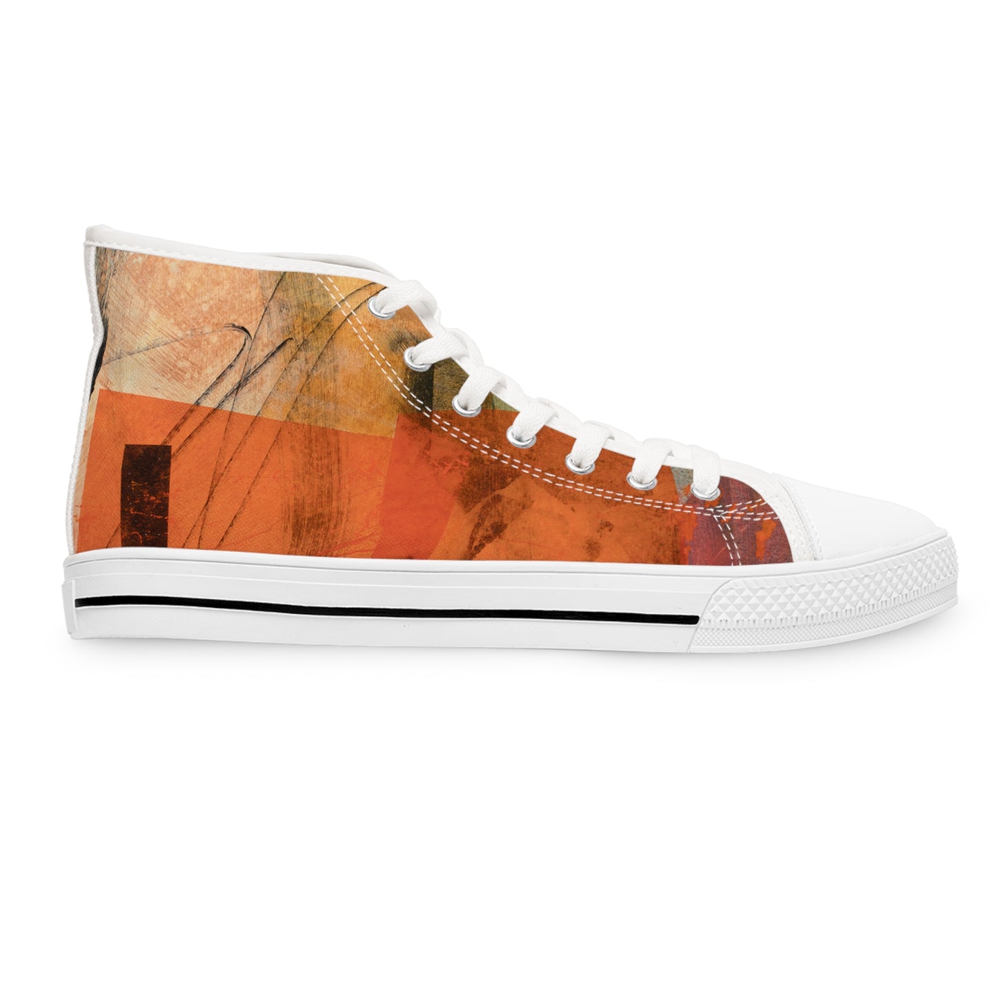 Women's High Top Sneakers - 02872 US 12 White sole