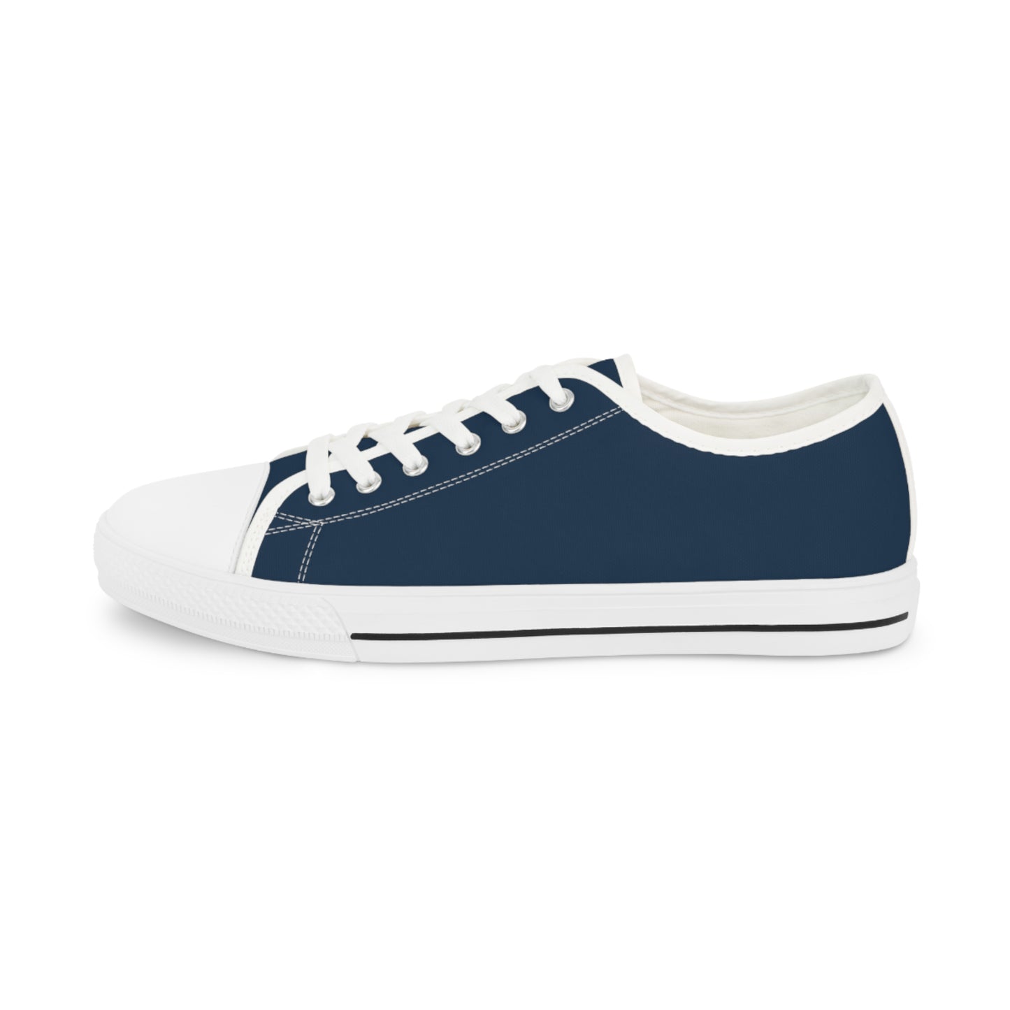 Men's Canvas Low Top Solid Color Sneakers - Ink Blue US 14 Black sole