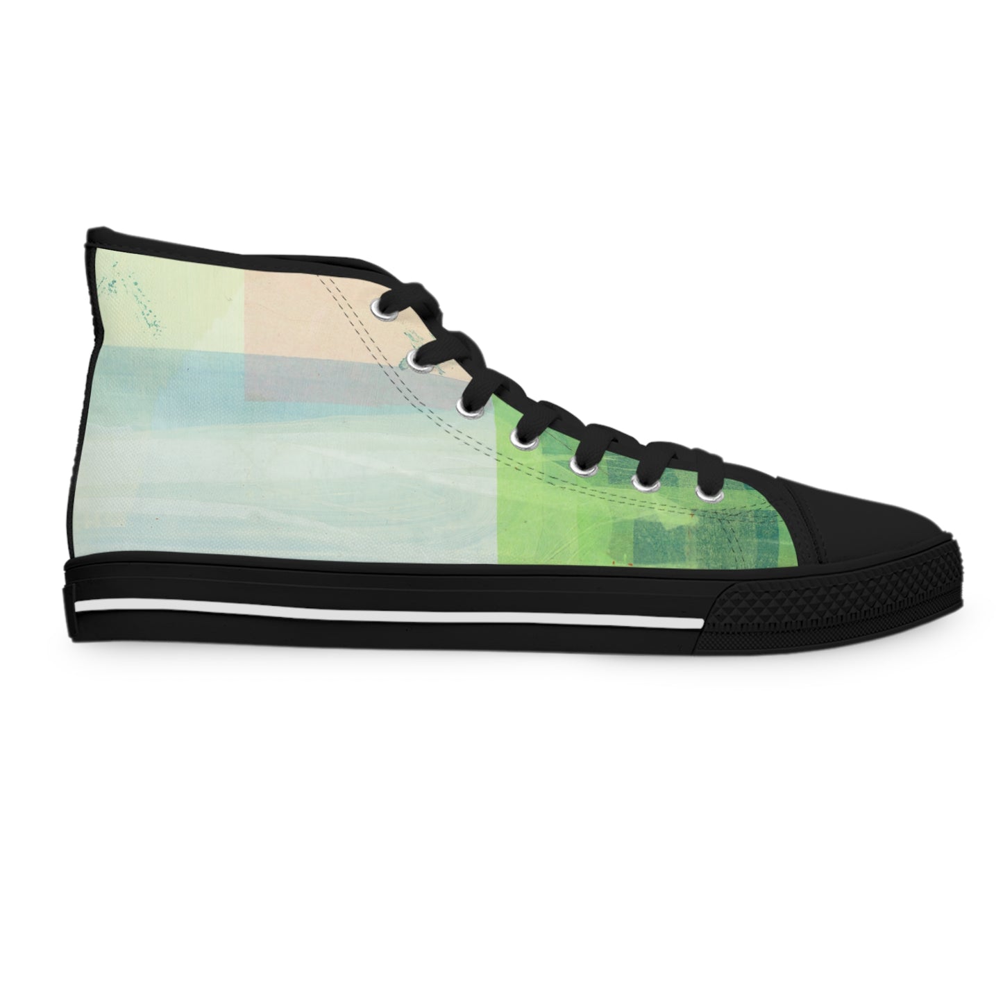 Women's High Top Sneakers - 02878 US 12 White sole