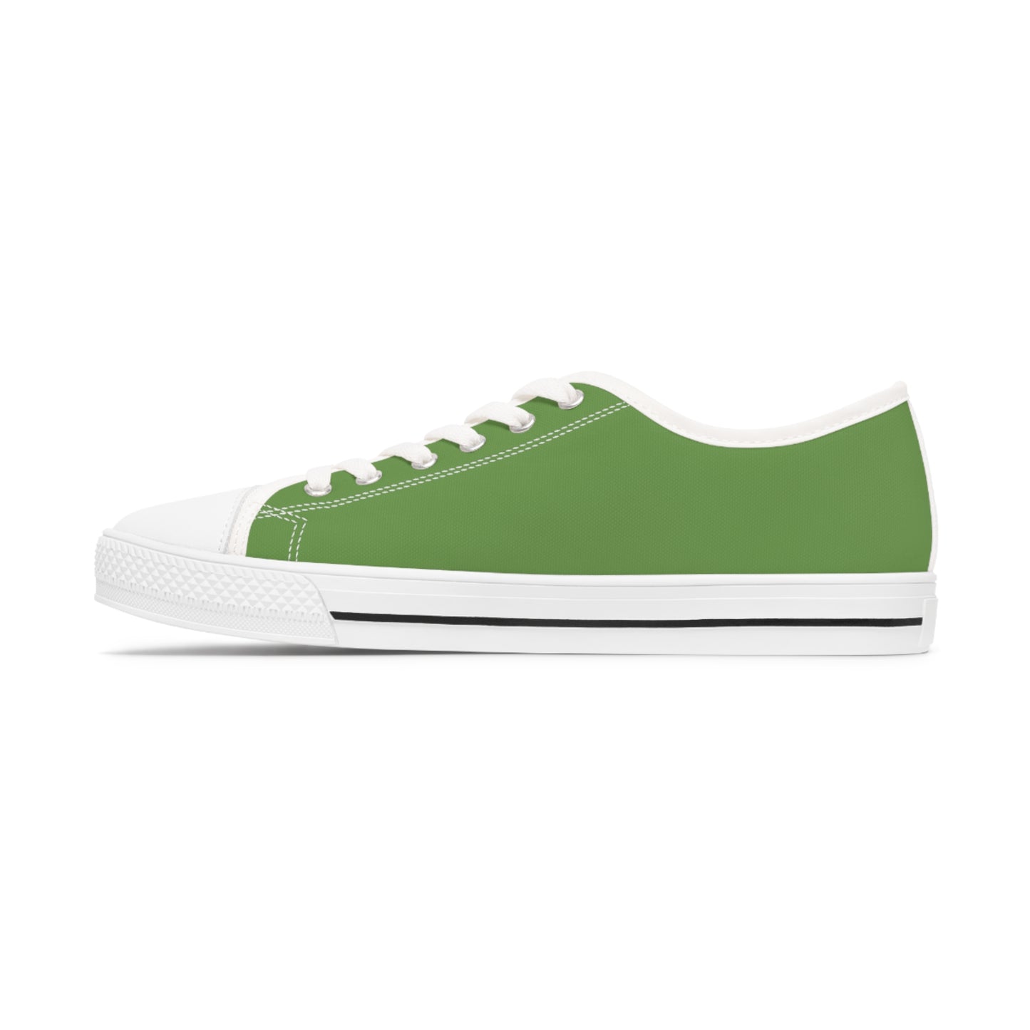 Women's Low Top Sneakers - Dark Olive US 12 White sole