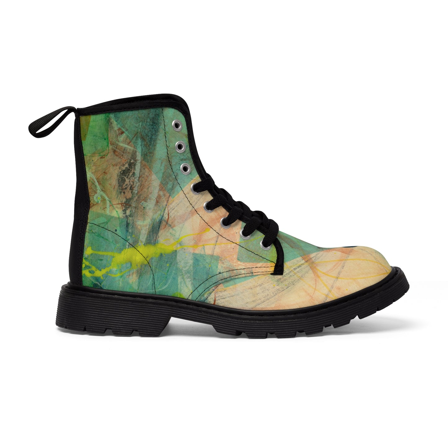 Women's Canvas Boots - 02873 US 11 Black sole