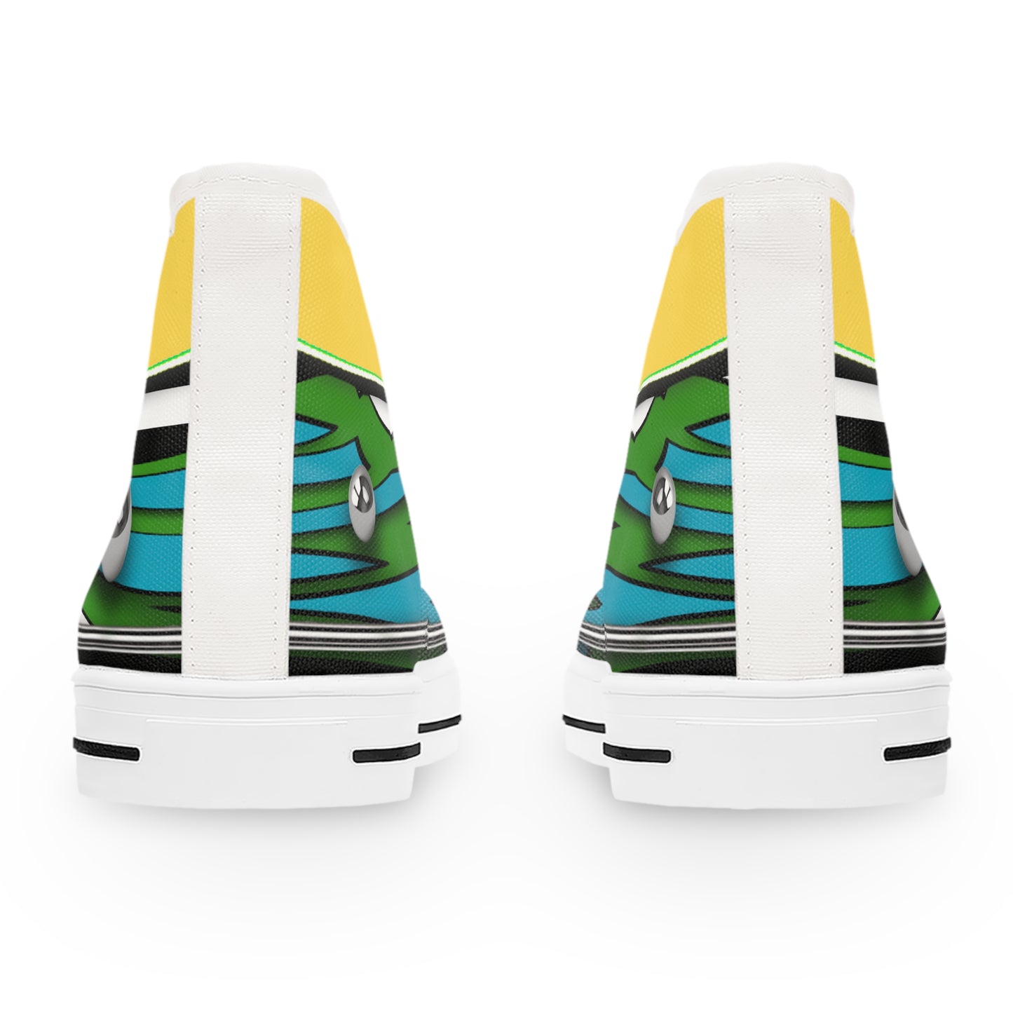 Women's High Top Graphics Sneakers - 10004 US 12 White sole