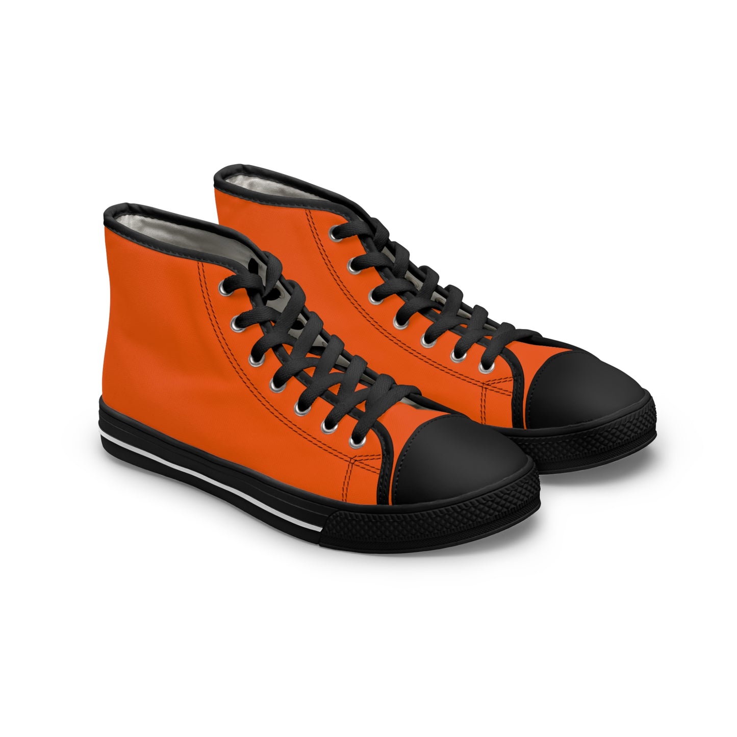 Women's High Top Sneakers - Dark Orange US 12 White sole