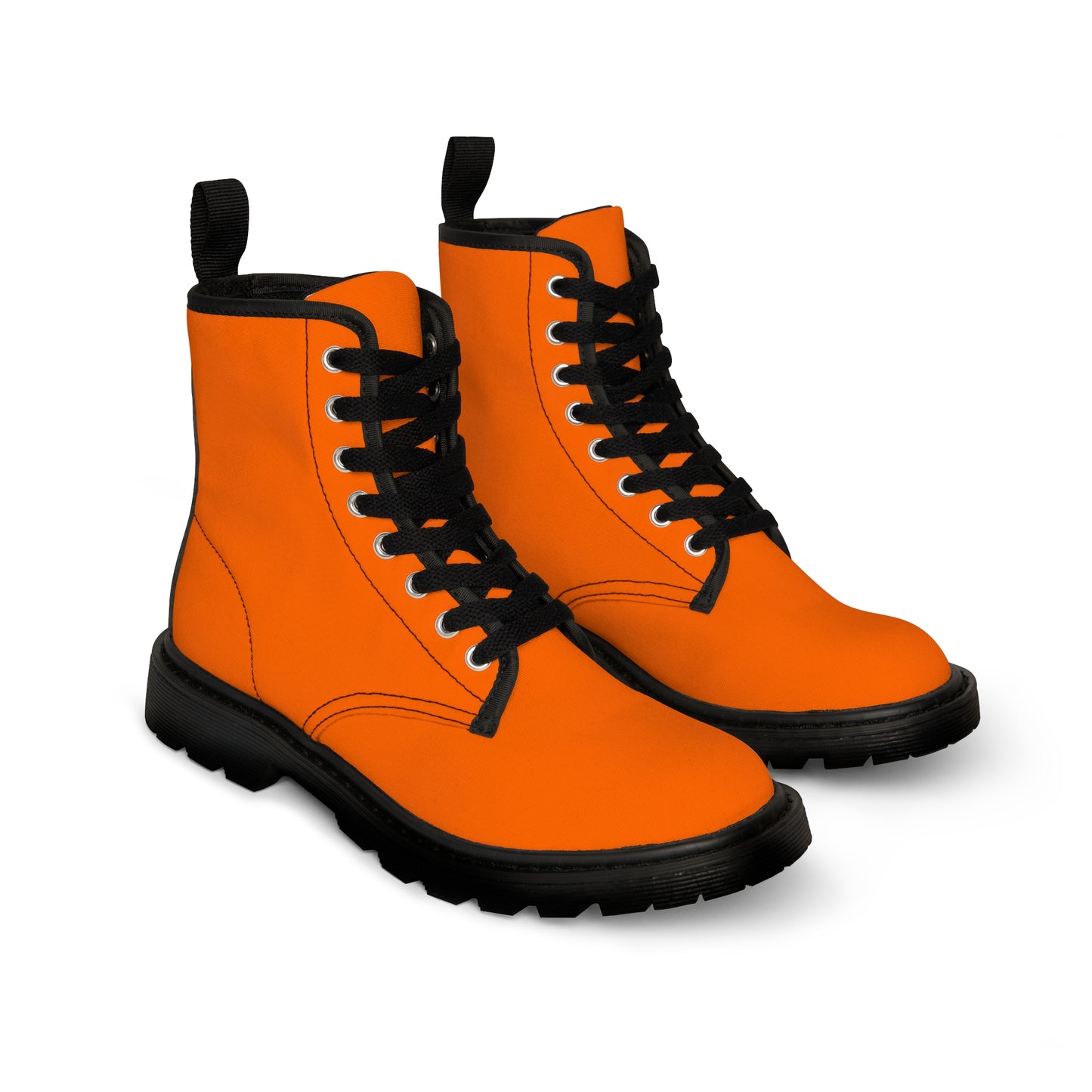 Men's Canvas Boots - Electric Orange US 10.5 Black sole