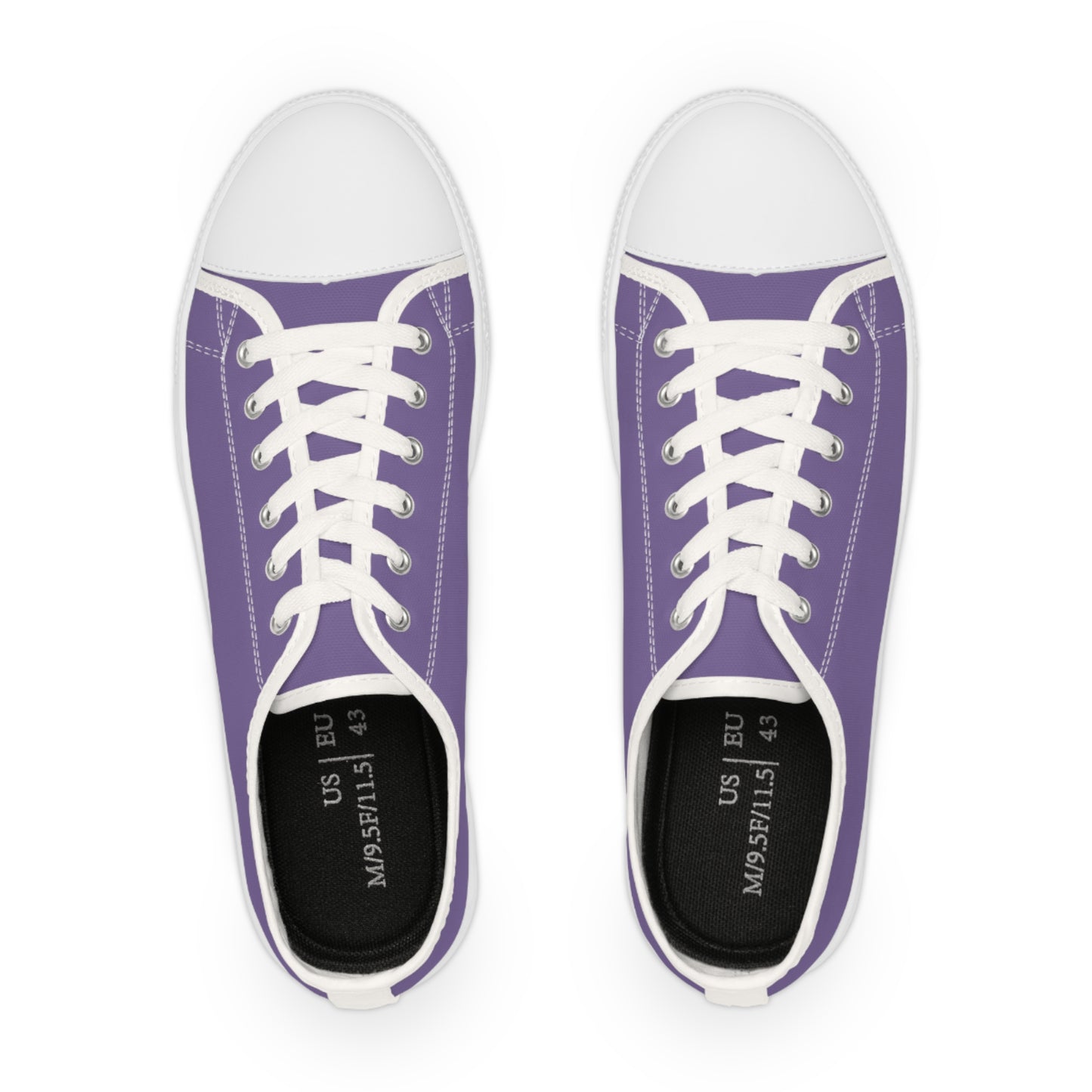 Men's Low Top Sneakers - Purple US 14 Black sole