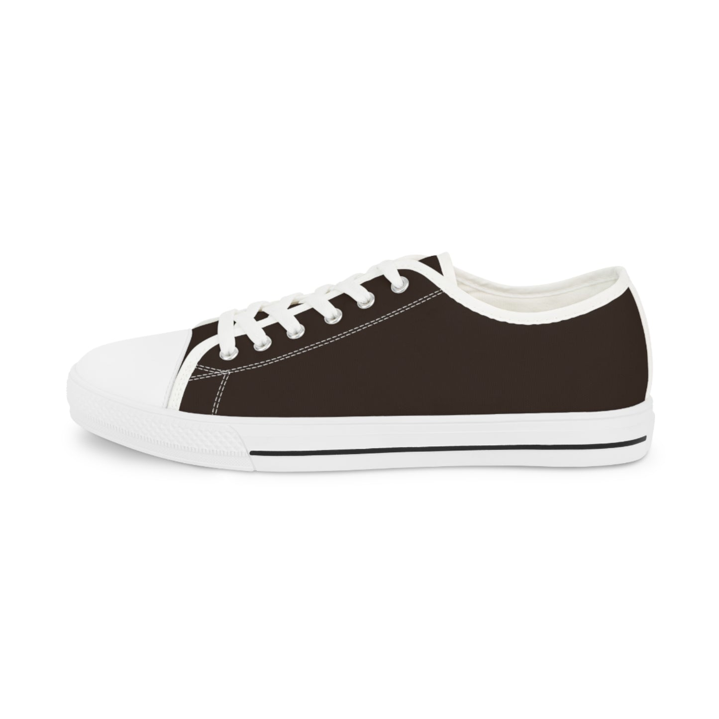 Men's Canvas Low Top Solid Color Sneakers - Chocolate Cherry US 14 Black sole
