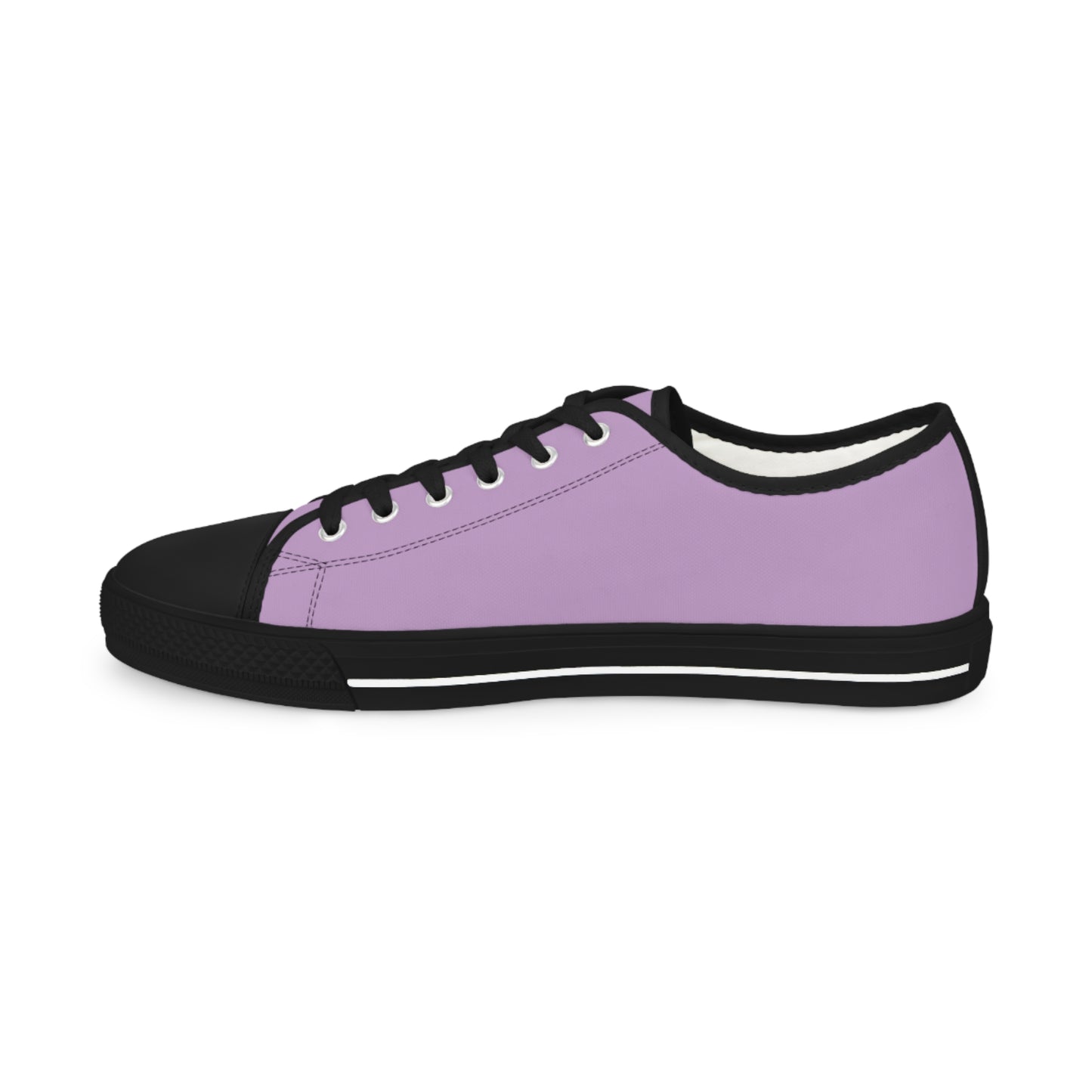 Men's Canvas Low Top Solid Color Sneakers - Pinky Purple US 14 Black sole