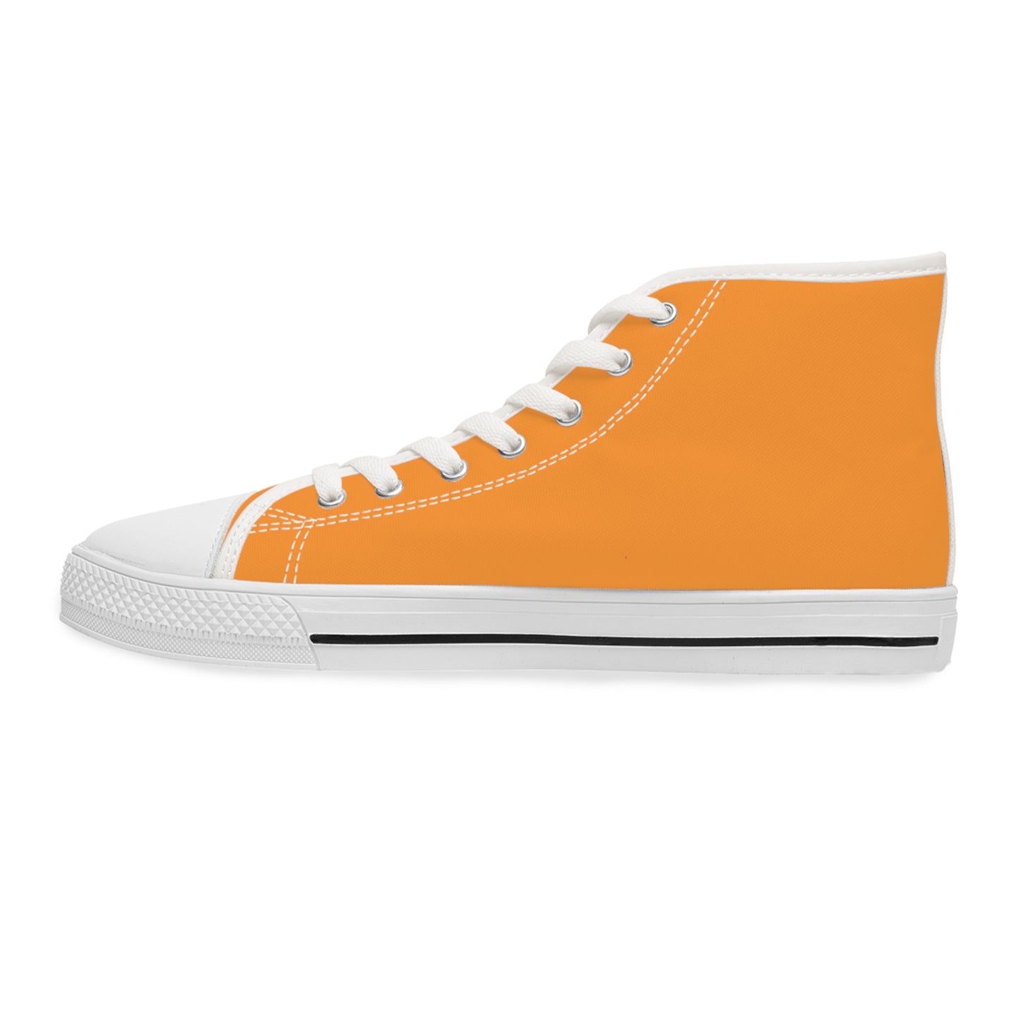 Women's High Top Sneakers - Medium Orange US 12 White sole