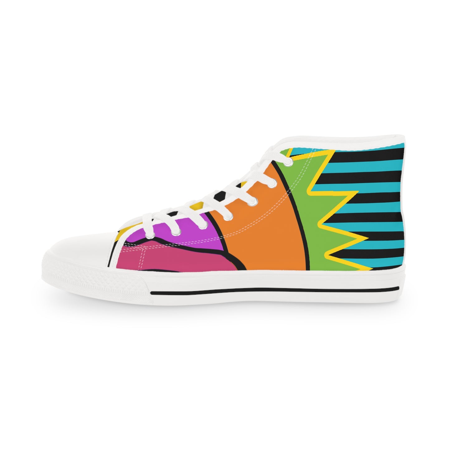 Men's High Top Graphics Sneakers - 10003 US 14 White sole