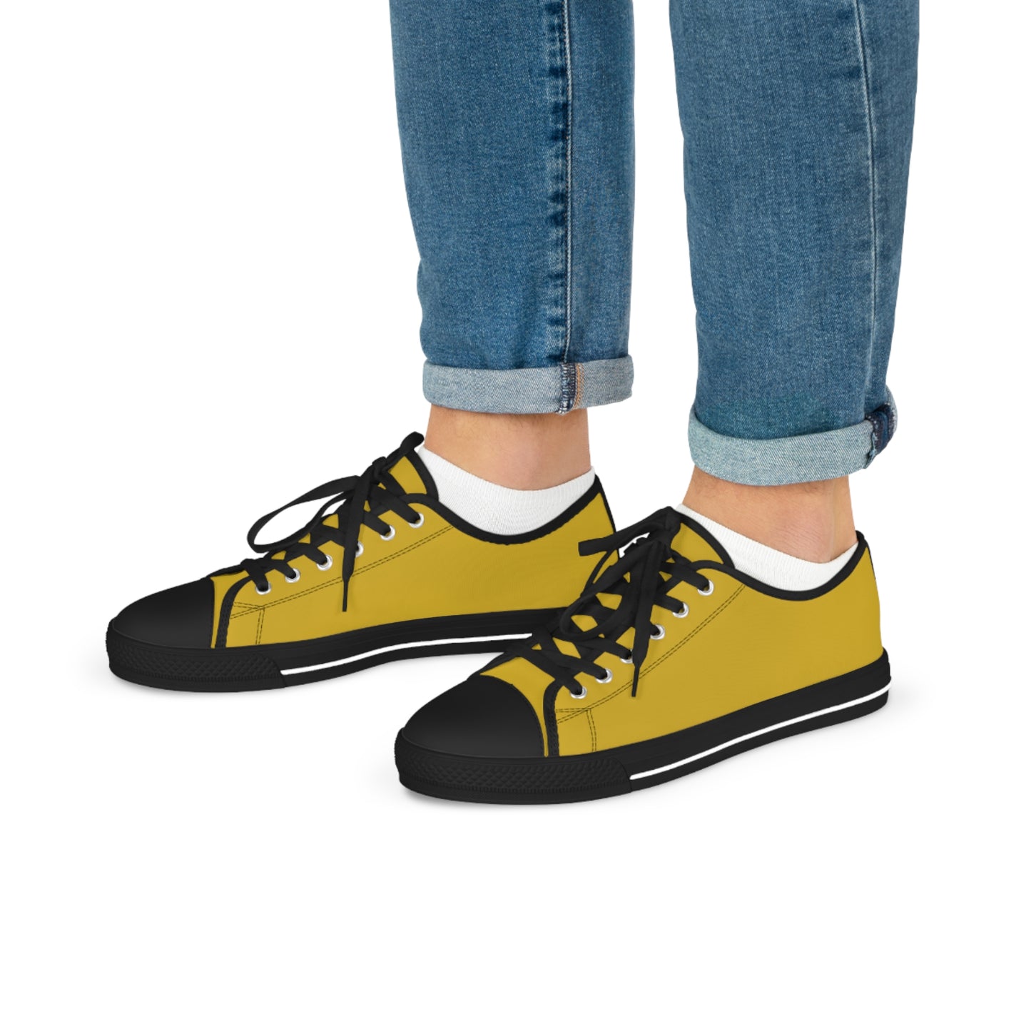 Men's Low Top Sneakers - Gold US 14 Black sole