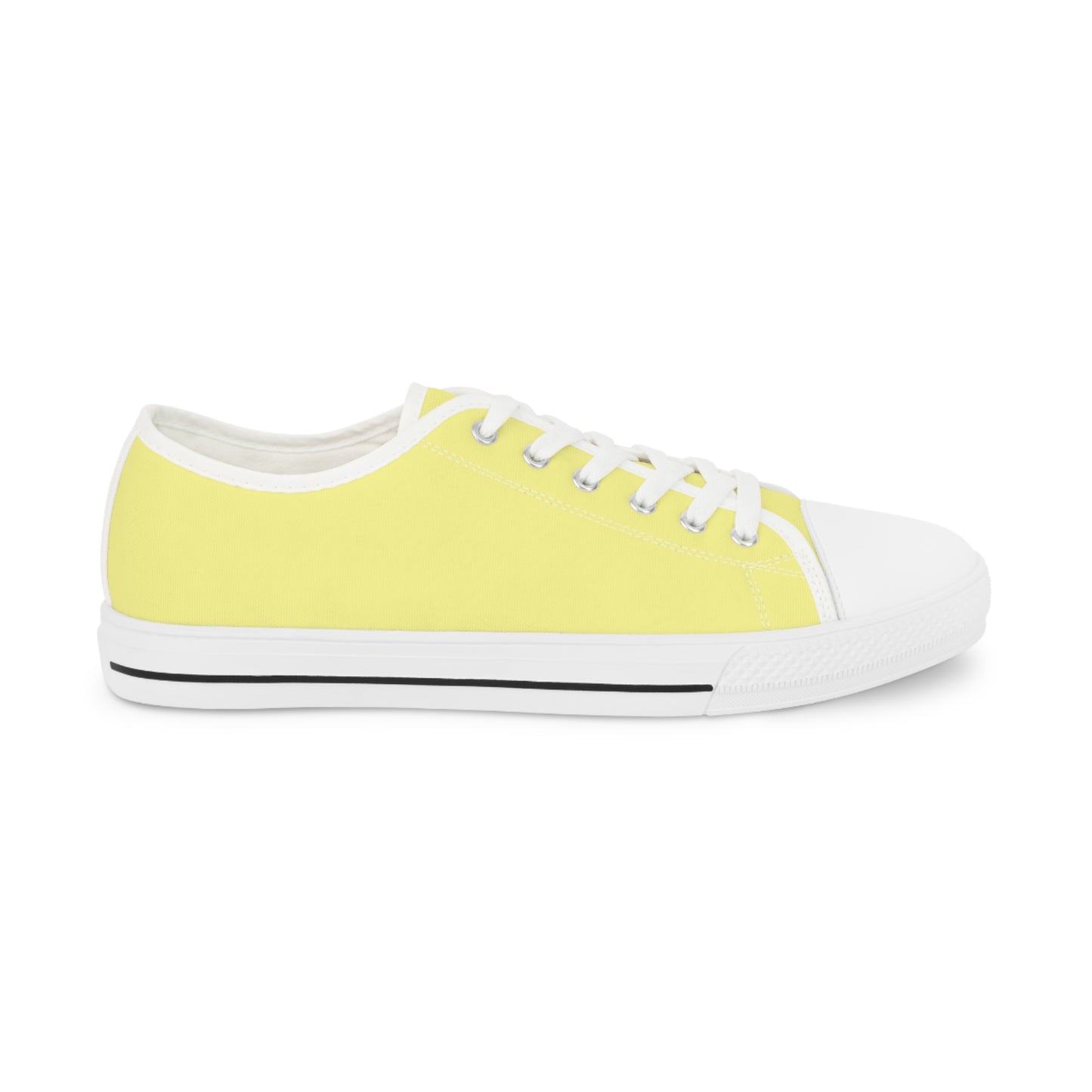 Men's Canvas Low Top Solid Color Sneakers - Lemon Yellow US 14 Black sole