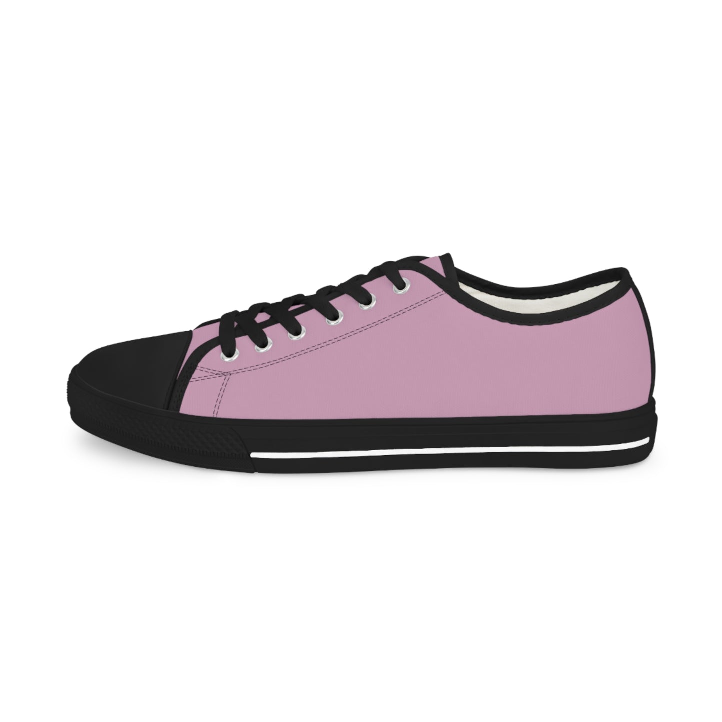 Men's Canvas Low Top Solid Color Sneakers - Faded Bubblegum US 14 Black sole