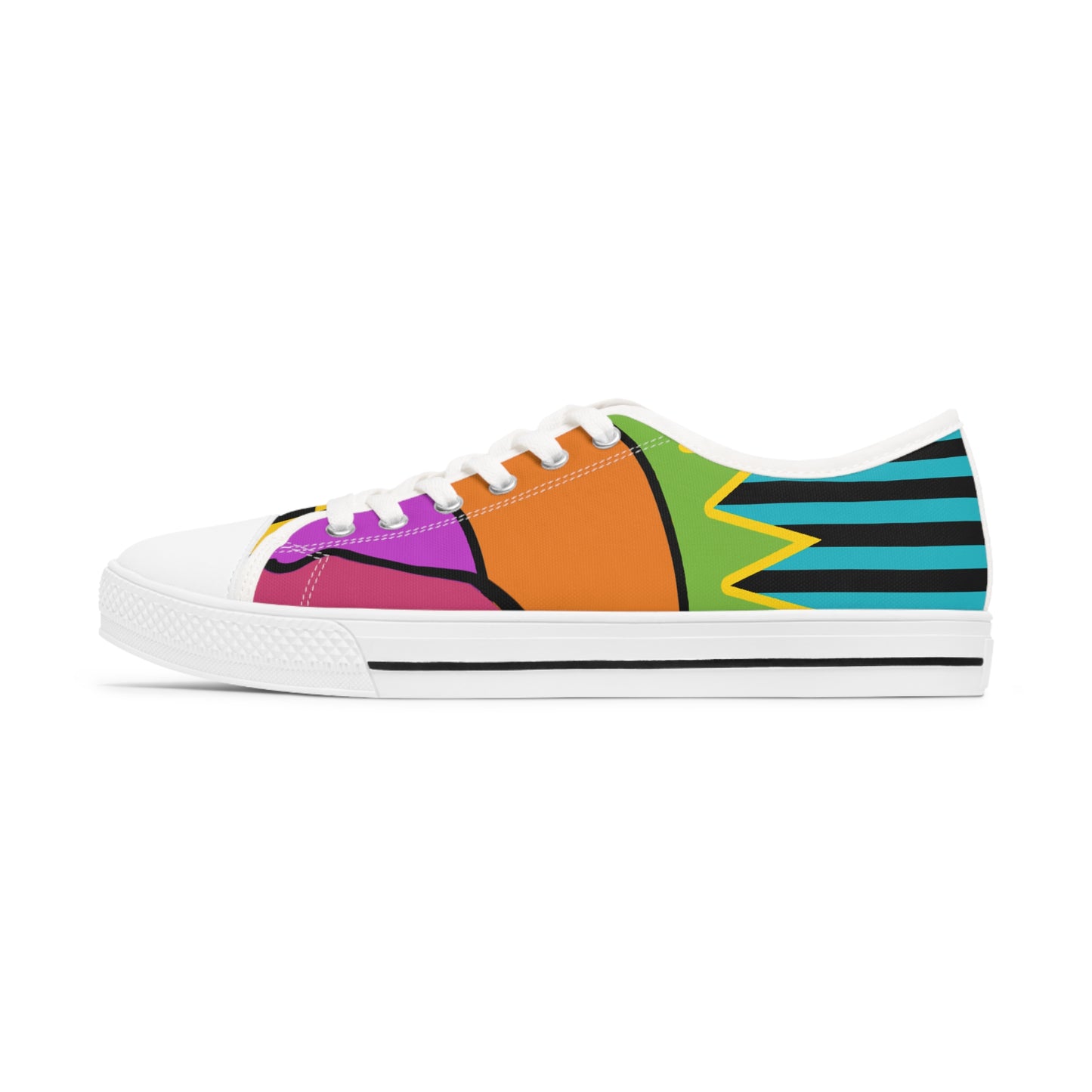 Women's Low Top Graphics Sneakers - 10003 US 12 White sole