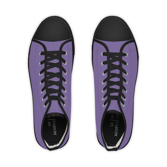 Men's High Top Sneakers - Purple US 14 White sole