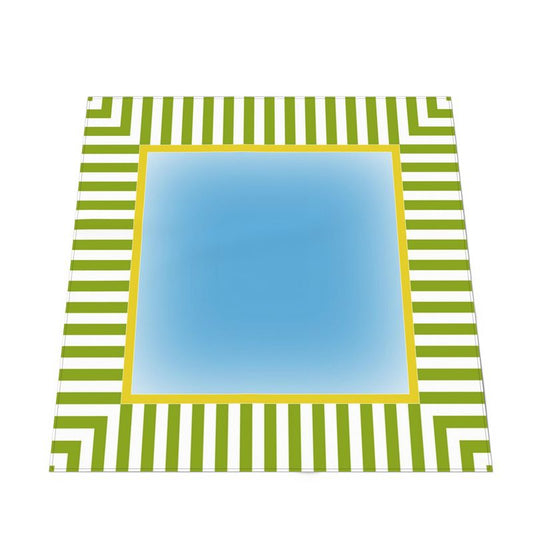 Sunflowers "Green Geo"  Tablecloth 55" Square