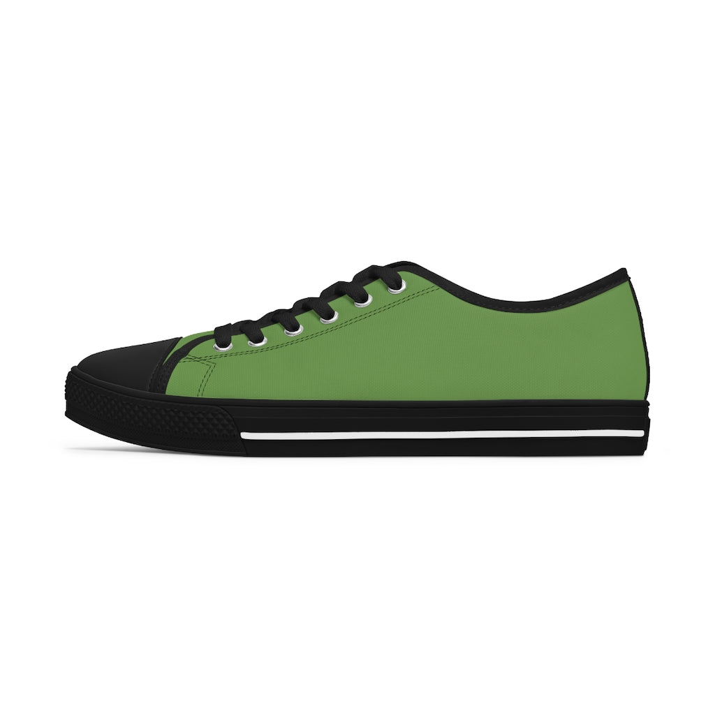 klasneakers Women's Canvas Low Top Solid Color Sneakers - Dark Olive