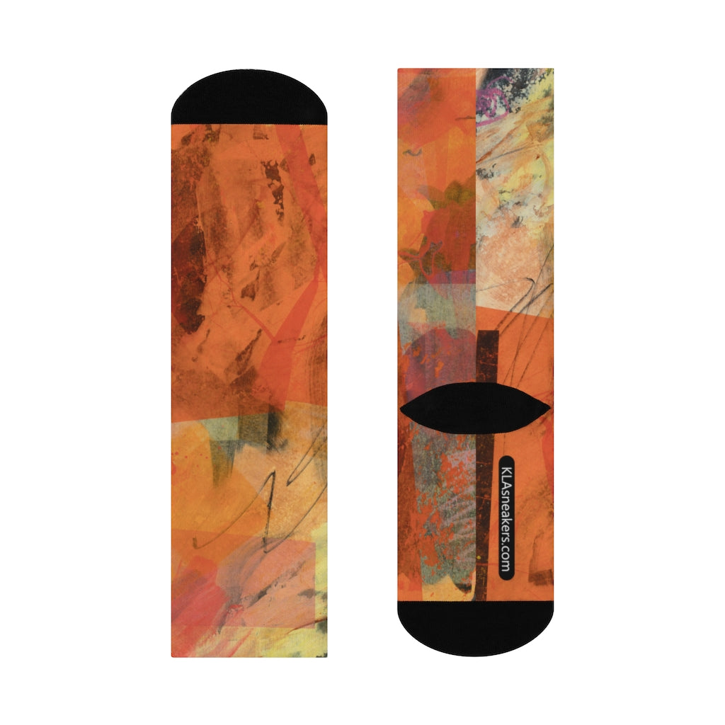 klasneakers Unisex Abstract Art Poly-Cotton Crew Socks - 02872