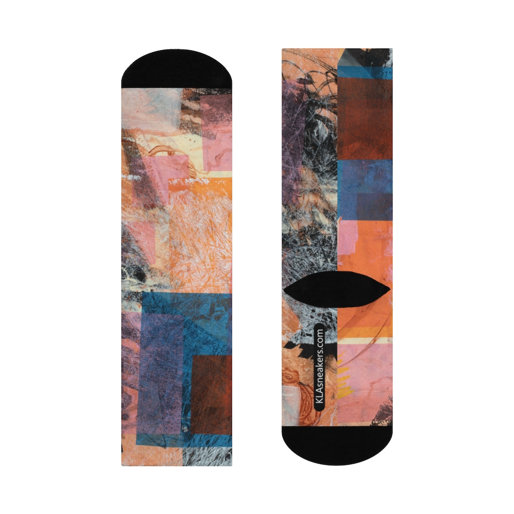klasneakers Unisex Abstract Art Poly-Cotton Crew Socks - 02862