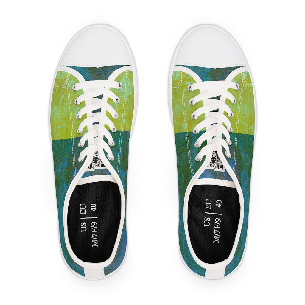 klasneakers Women's Canvas Low Top Abstract Art Sneakers - 02859