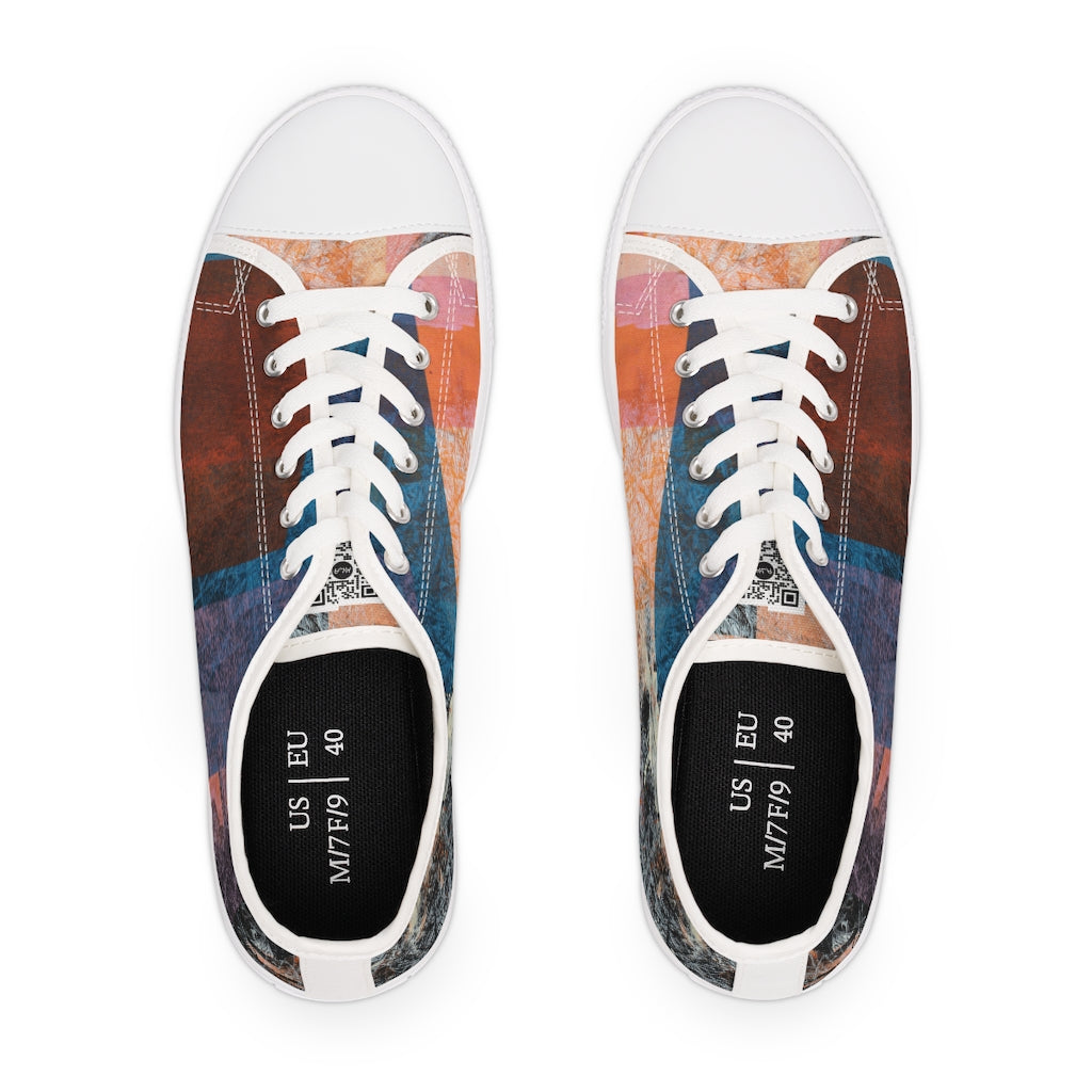 klasneakers Women's Canvas Low Top Abstract Art Sneakers - 02862