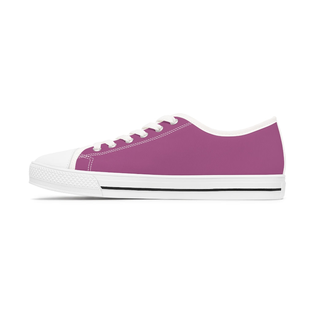 klasneakers Women's Canvas Low Top Solid Color Sneakers - Candy Wrapper Pink