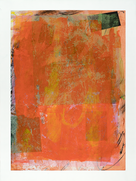 Orange Color Field - Original Abstract Painting