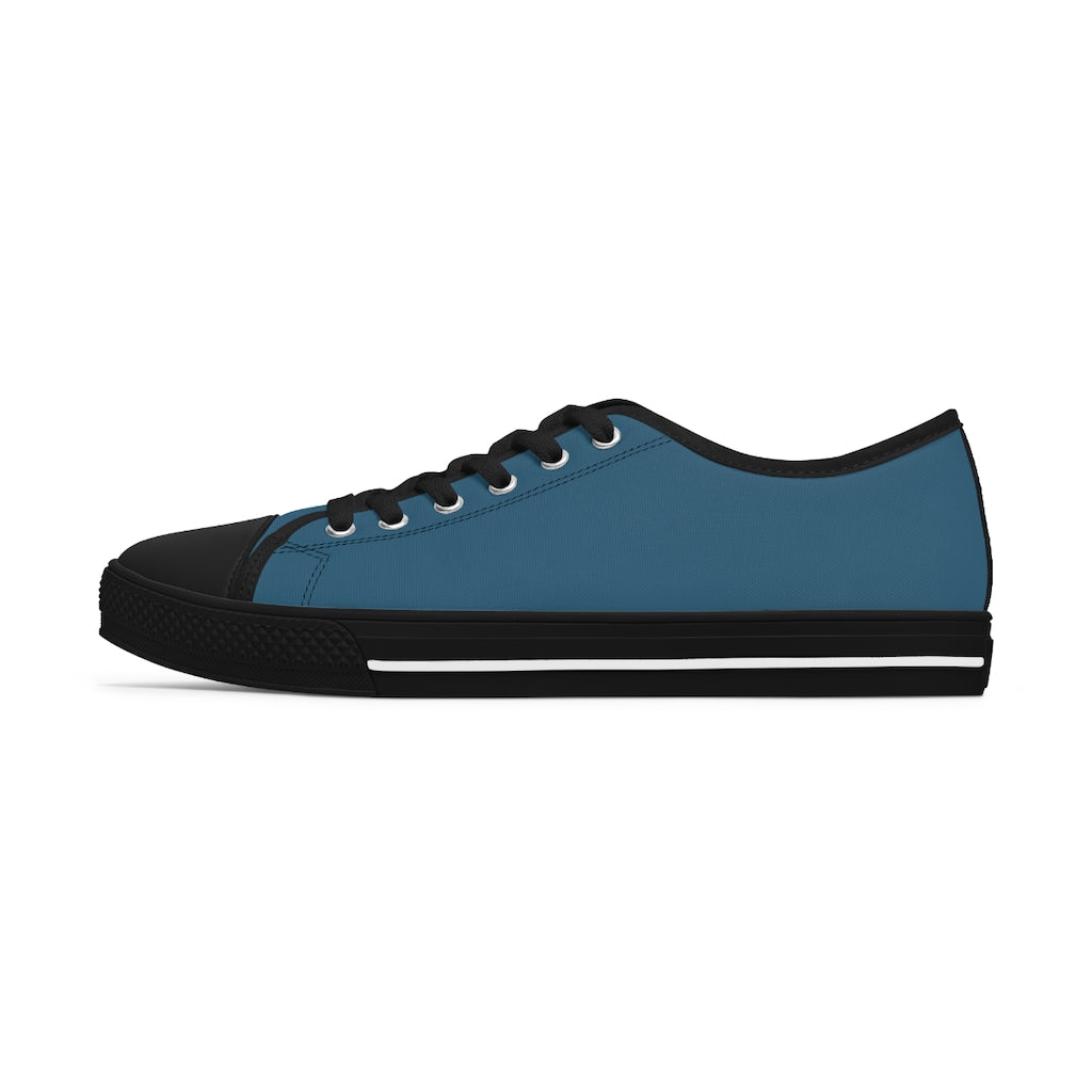 klasneakers Women's Canvas Low Top Solid Color Sneakers - Dark Blue