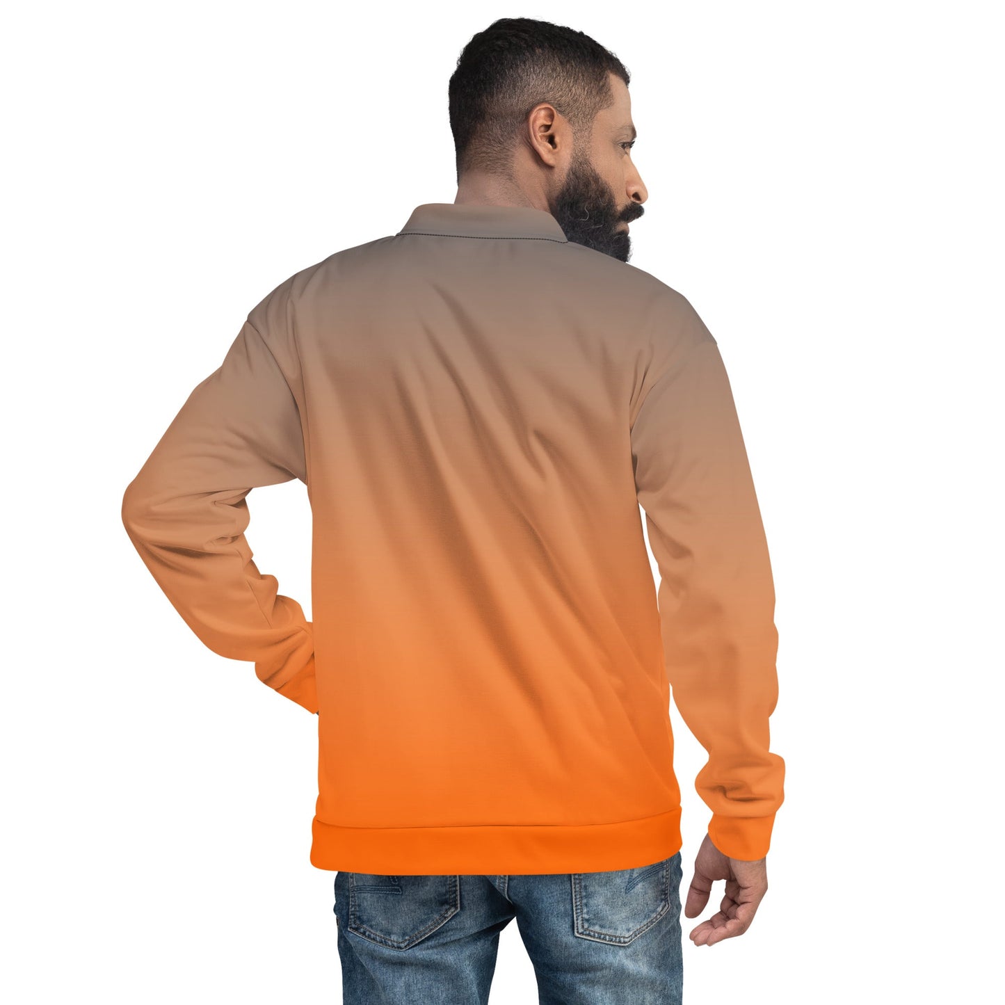 klasneakers KLA Unisex Bomber Jacket - Gray to Orange Ombre