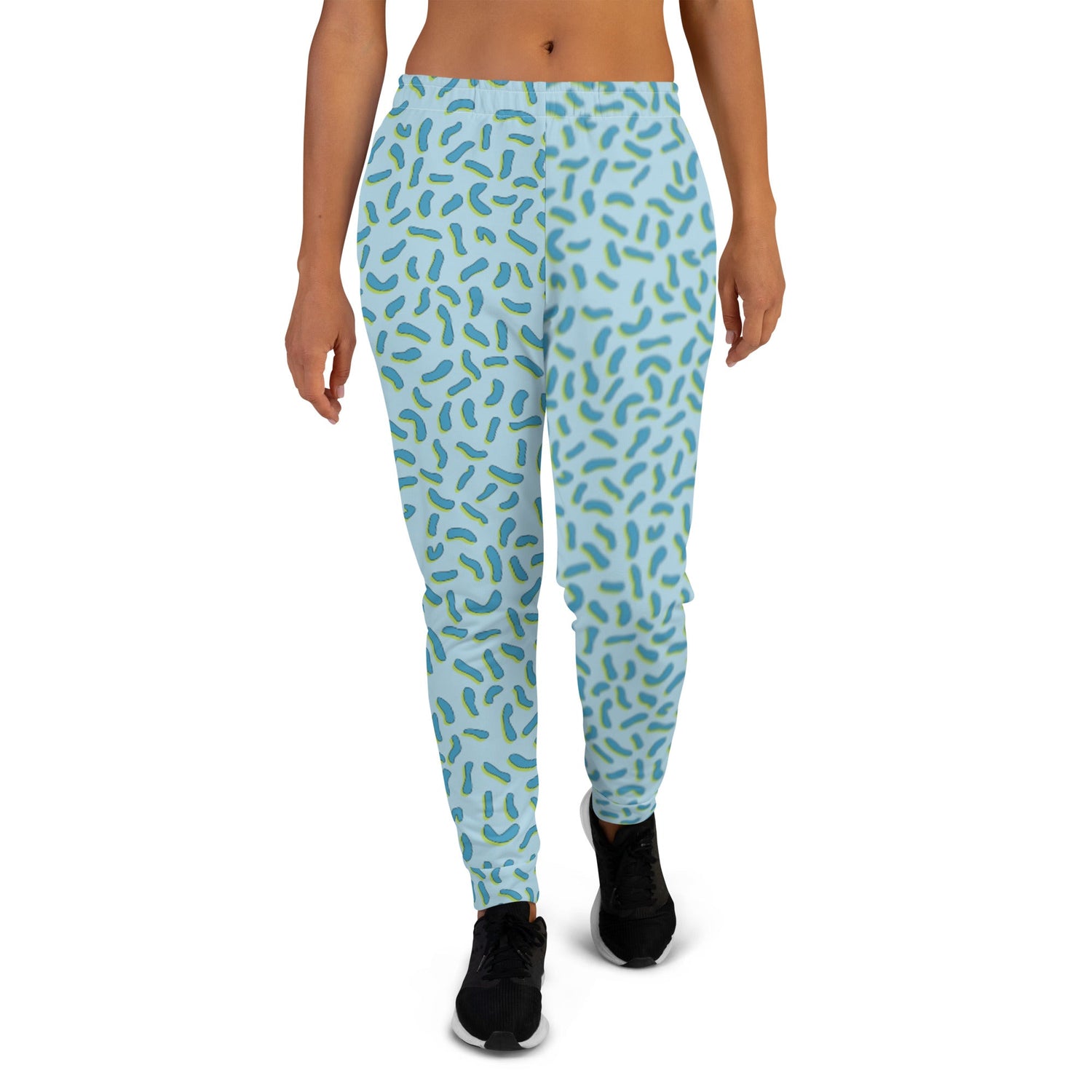 klasneakers KLA Women's Retro 80's Joggers - Light Blue Bacteria on Sky Blue
