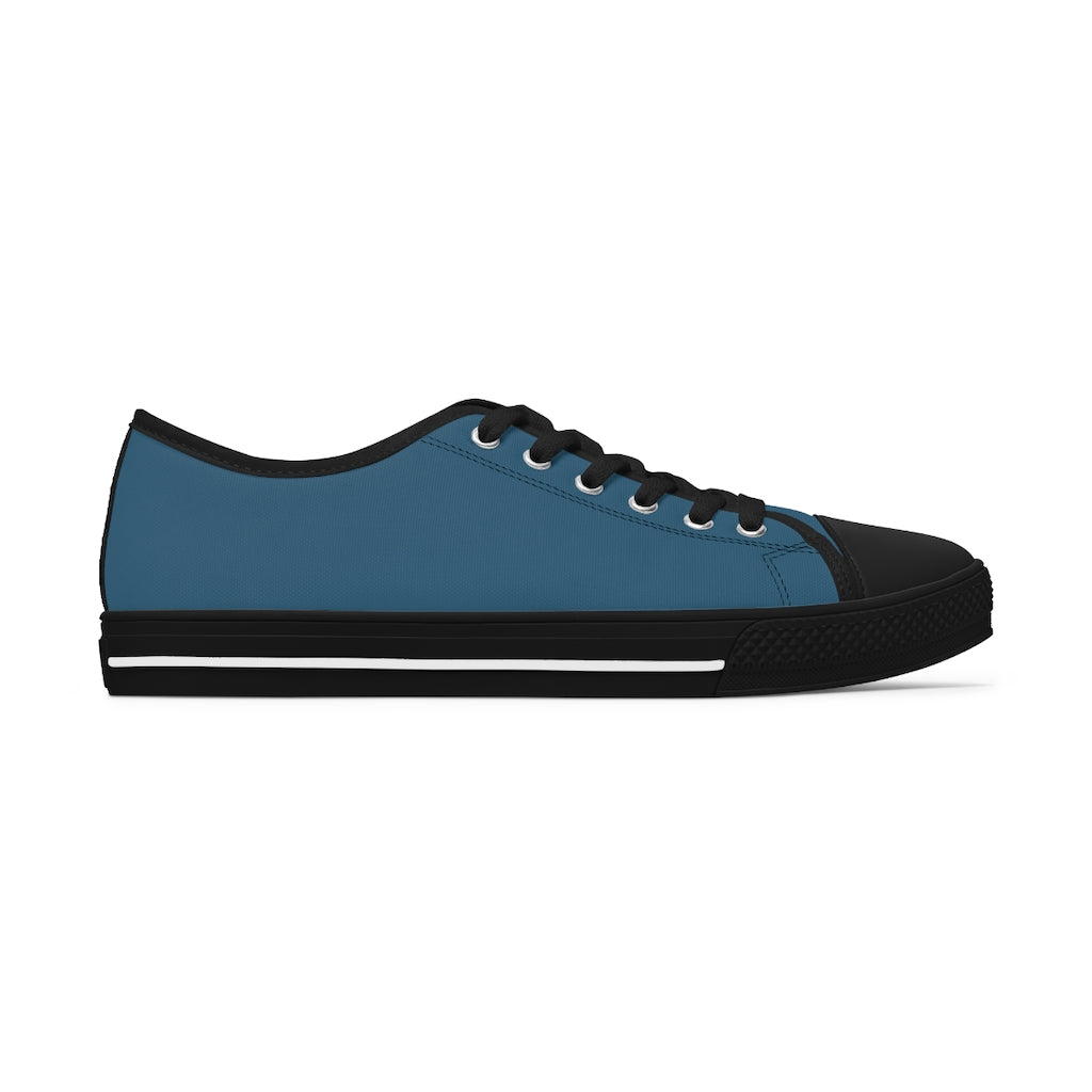 klasneakers Women's Canvas Low Top Solid Color Sneakers - Dark Blue