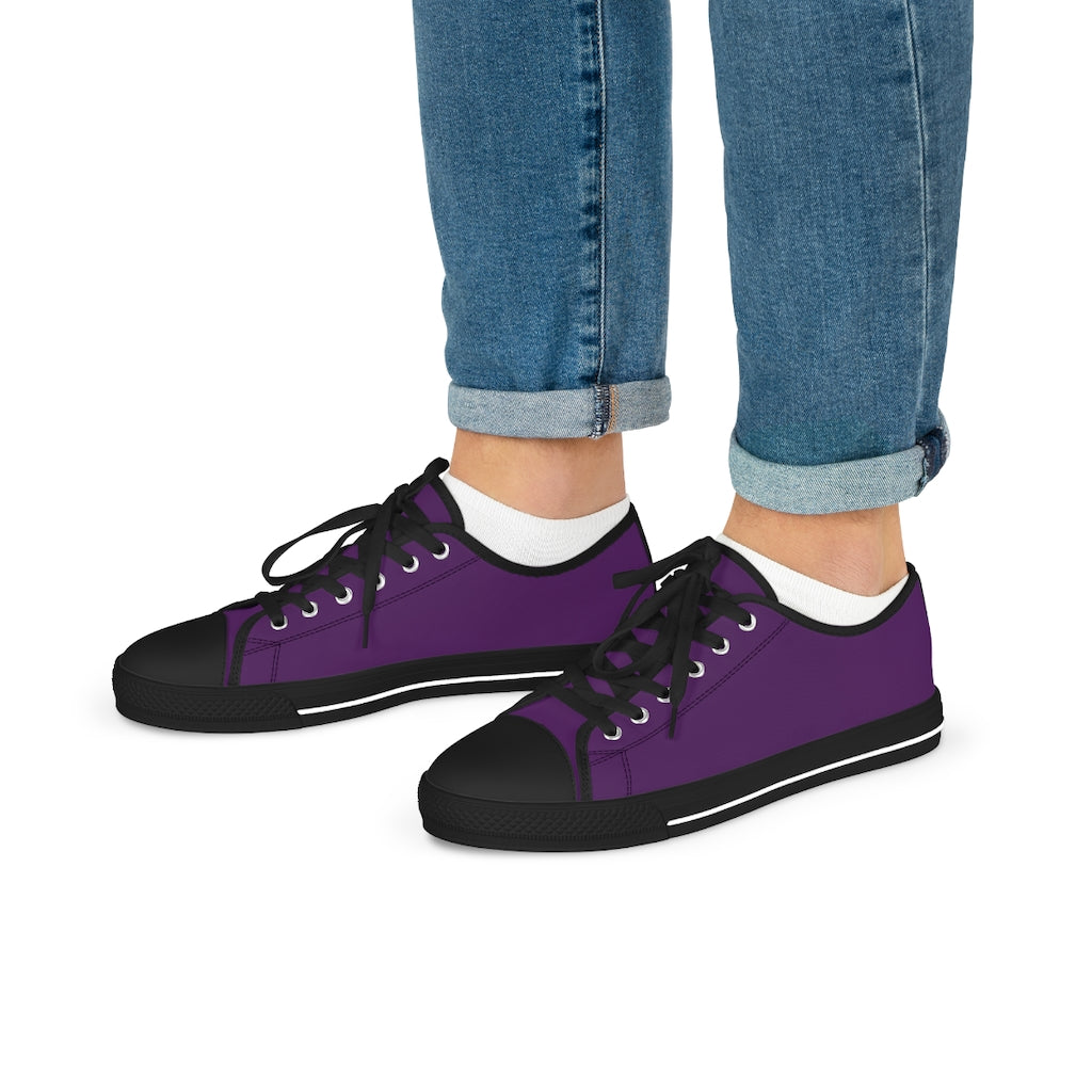 klasneakers Men's Canvas Low Top Solid Color Sneakers - Royal Purple