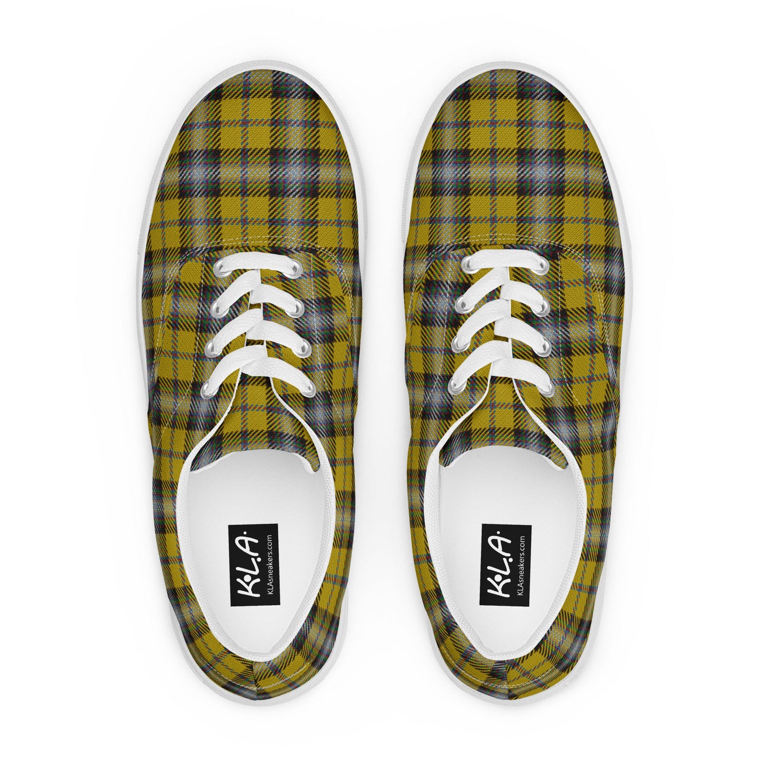 klasneakers Men’s lace-up canvas shoes - Sidi Plaid Tartan