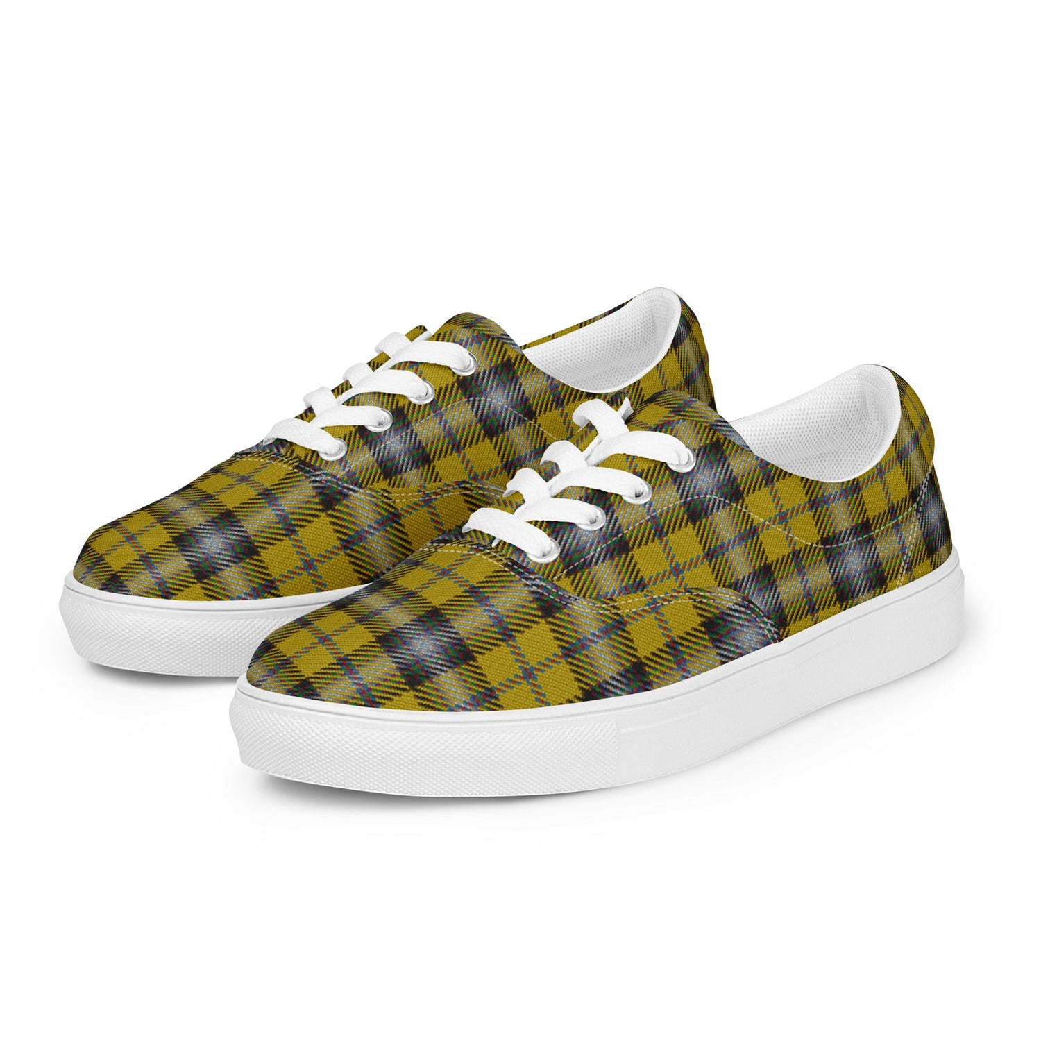 klasneakers Men’s lace-up canvas shoes - Sidi Plaid Tartan