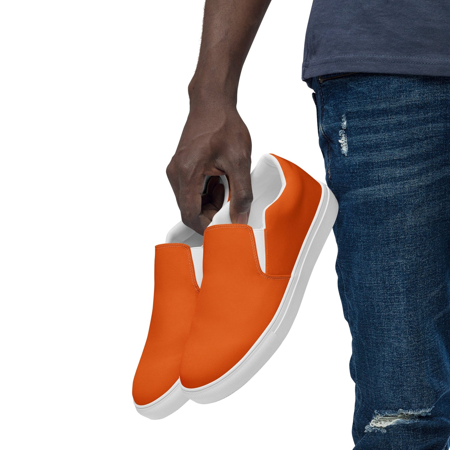 klasneakers Men’s slip-on canvas shoes - Dark Orange