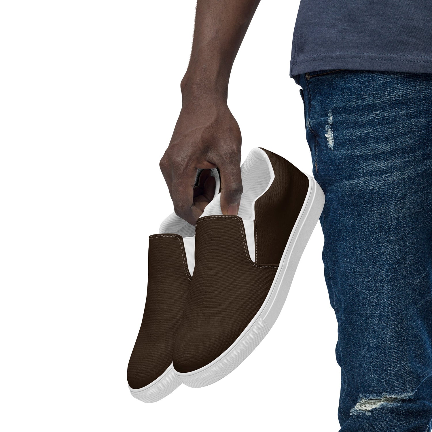 klasneakers Men’s slip-on canvas shoes - Chocolate Cherry