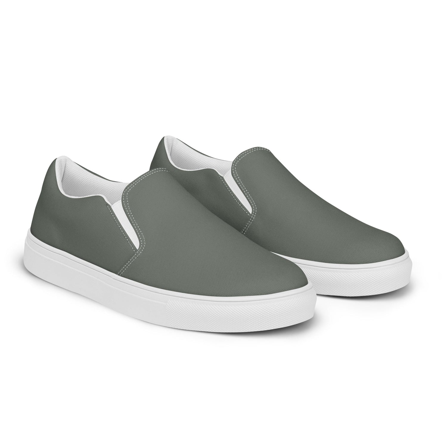 klasneakers Men’s slip-on canvas shoes - Olive Drab Gray