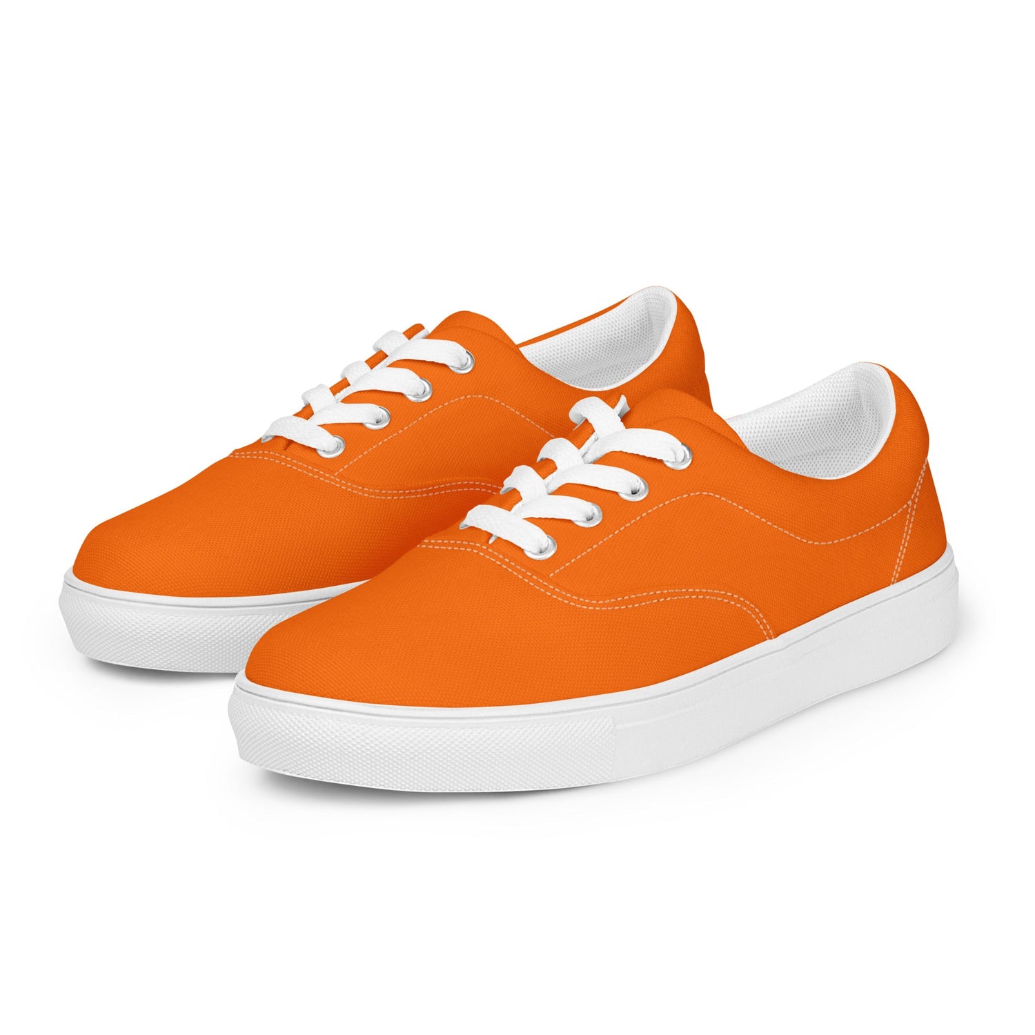 klasneakers Women’s lace-up canvas shoes - Electric Orange
